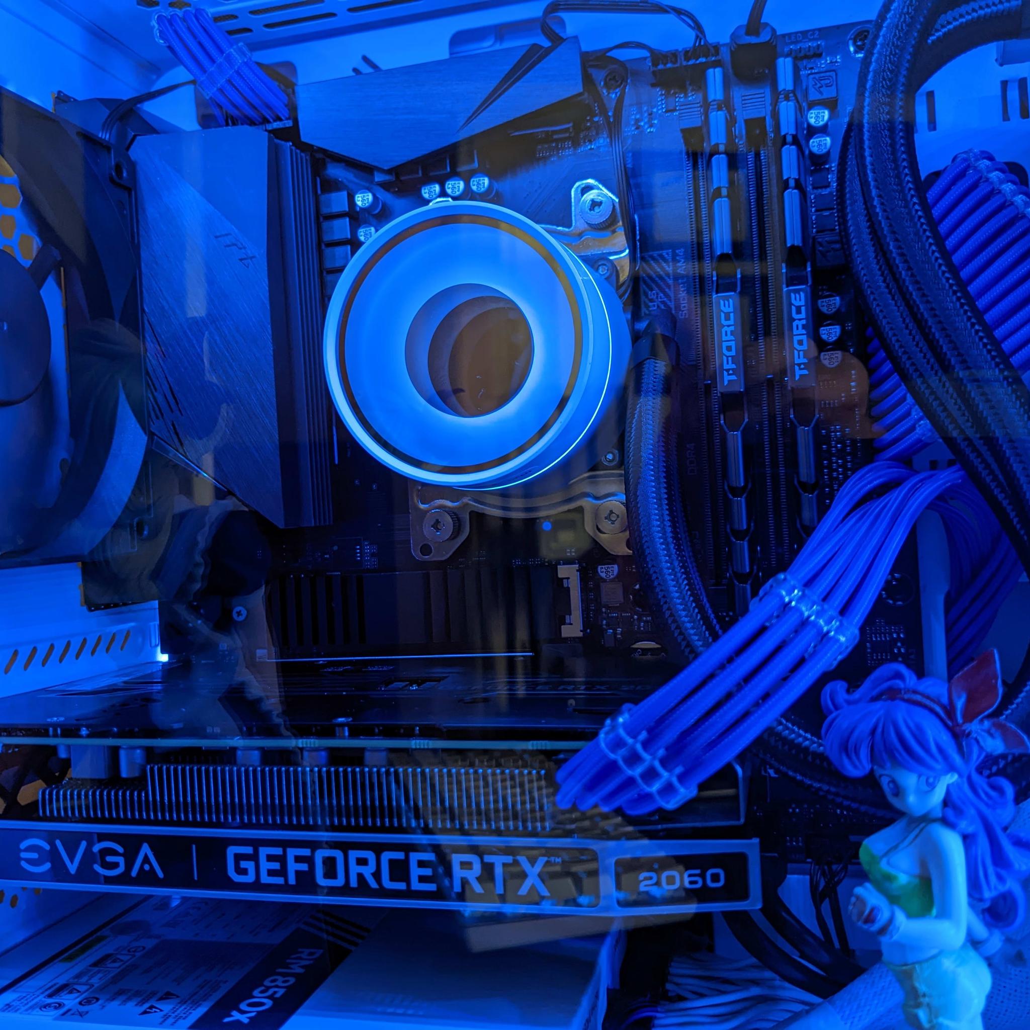 "Blue Ice": Ryzen 7 5800X | EVGA RTX 2060 KO Ultra | 500GB + 1TB NVMe SSDs | 32GB 3600MHz CL18 RAM