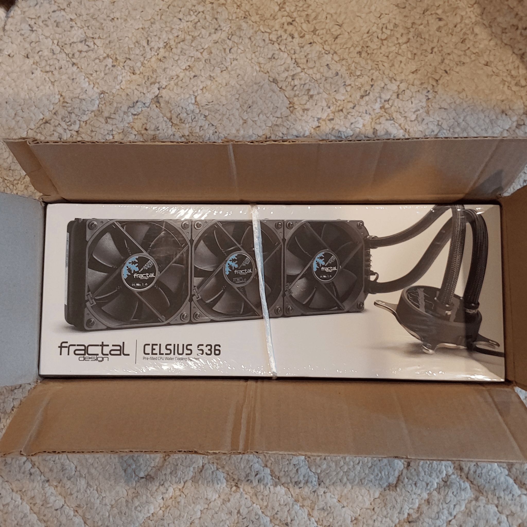 NEW Fractal Design Celsius S36 Blackout 360mm High Performance, Slim All-in-One CPU Liquid Cooler 