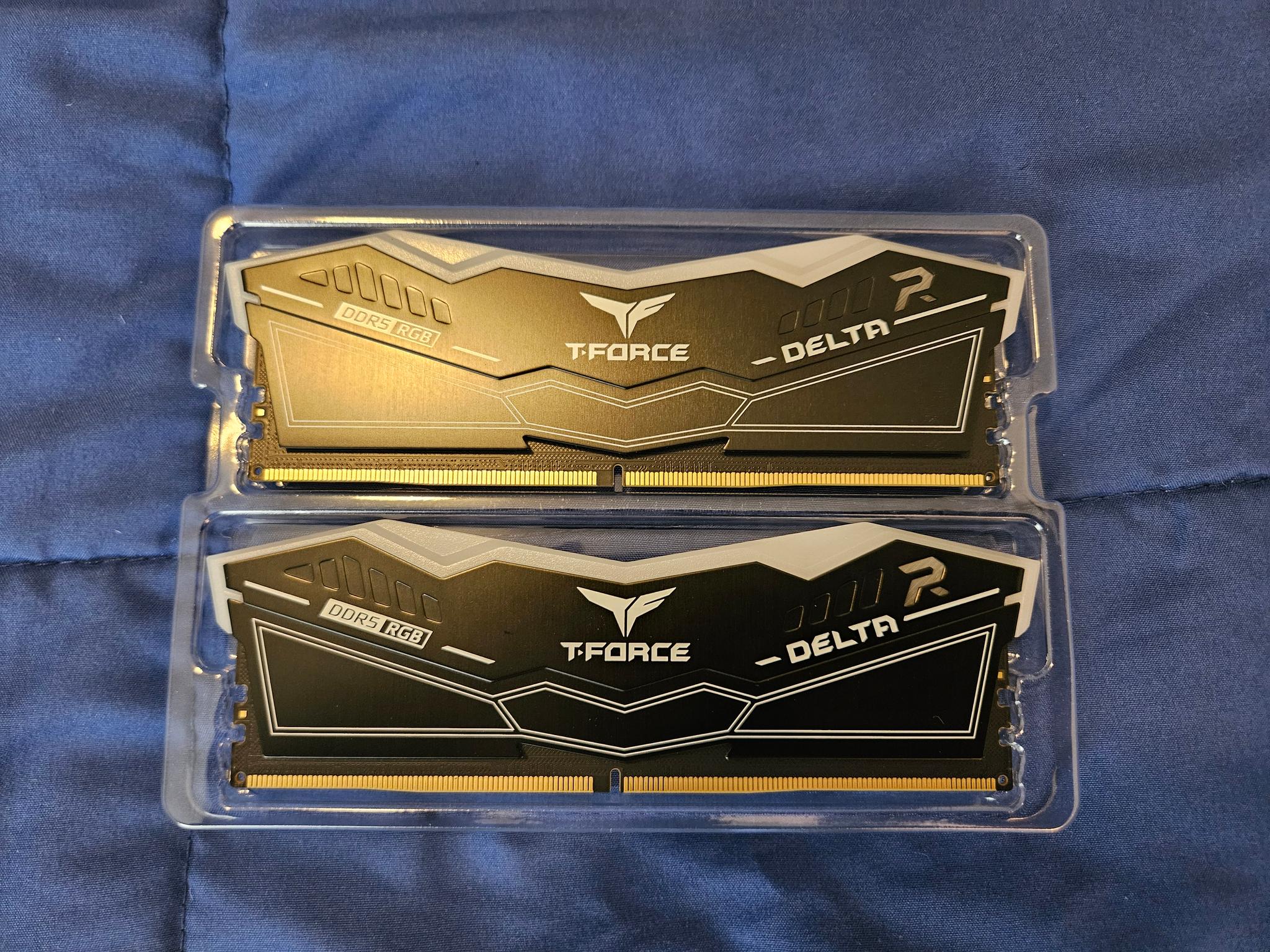 Team Group T-Force Delta Black 16GB (2 x 8GB) 288-Pin PC RAM DDR5 6000 (PC5 48000) RGB Memory