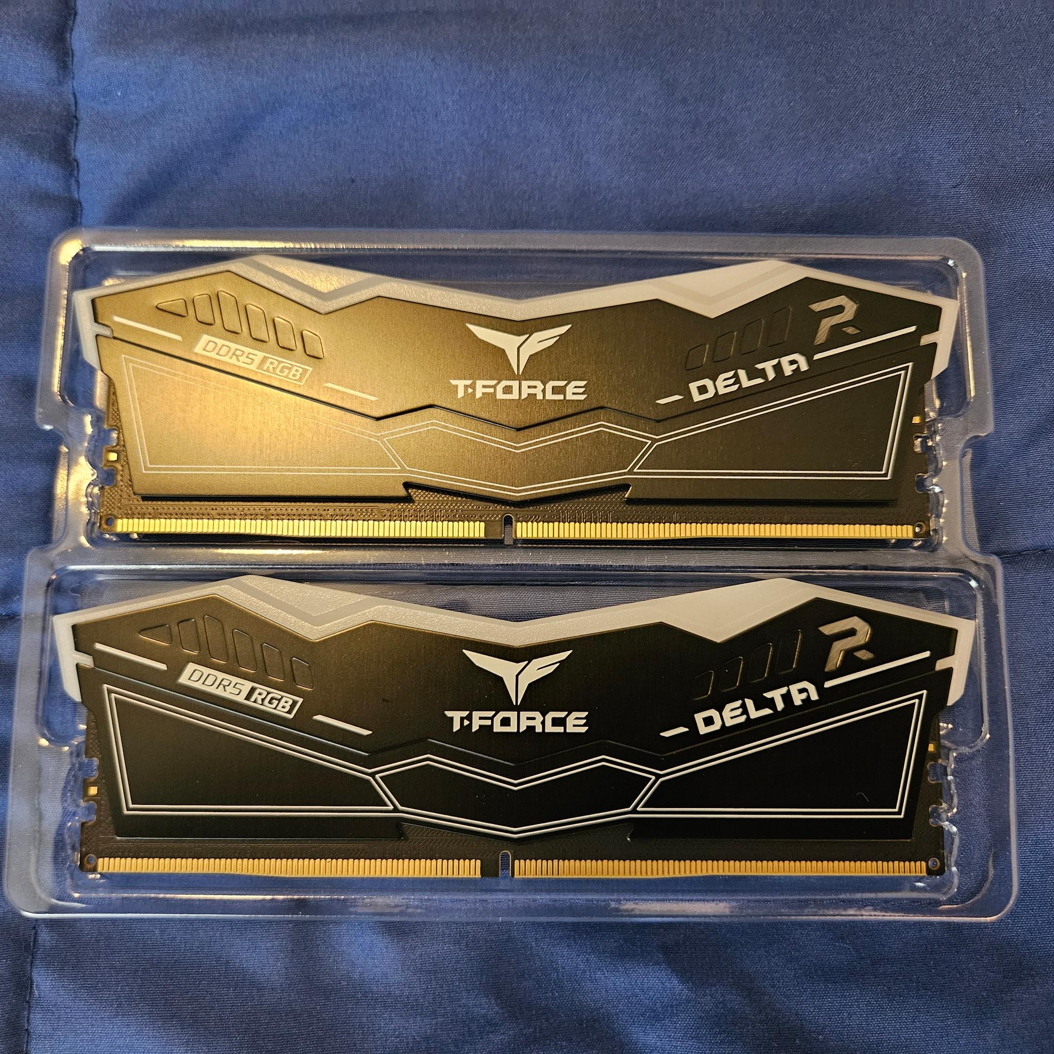 Team Group T-Force Delta Black 16GB (2 x 8GB) 288-Pin PC RAM DDR5 6000 (PC5 48000) RGB Memory
