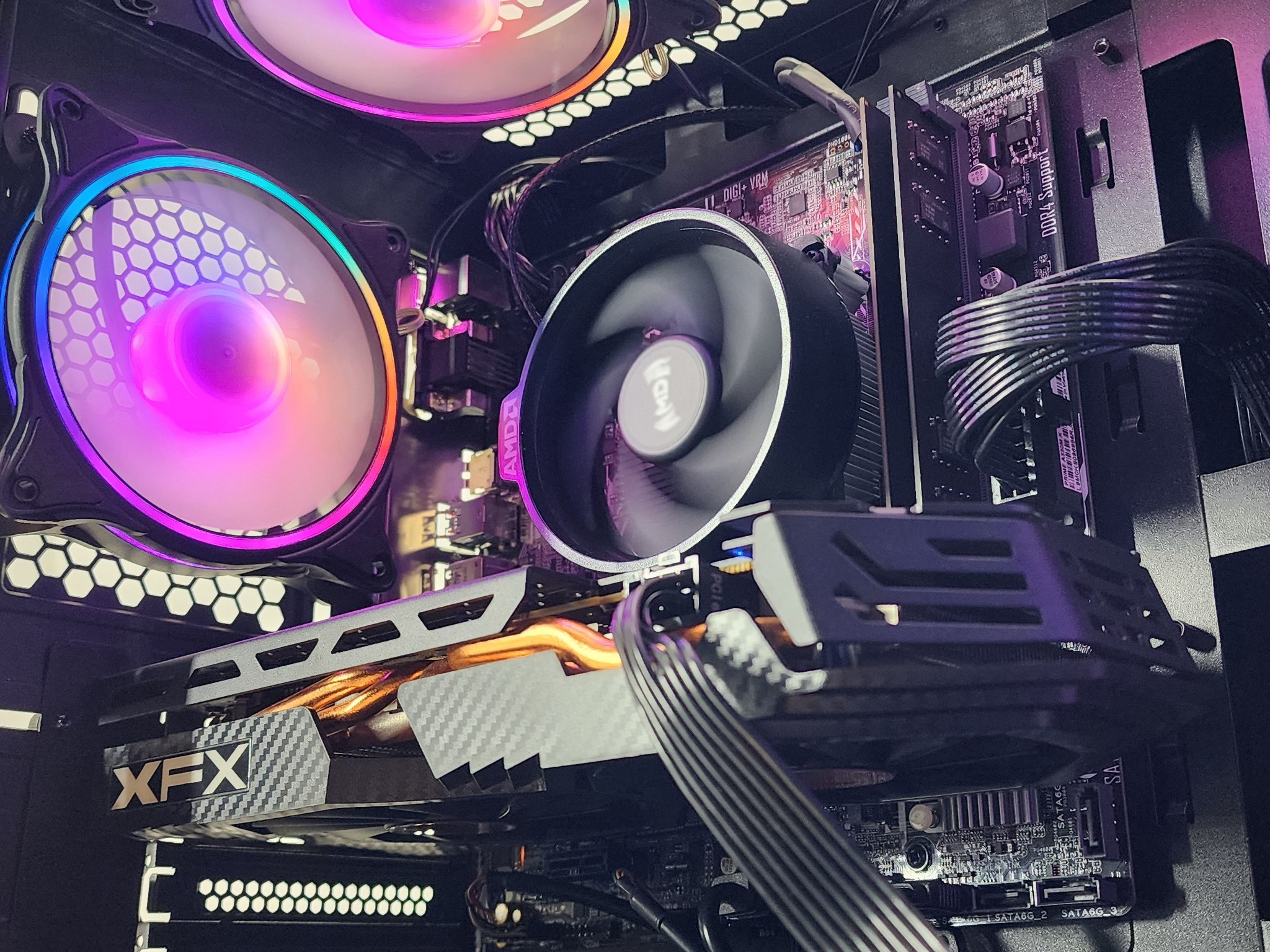 Gaming PC Ryzen 5 3600 16GB RAM 256GB SSD + 1TB HDD RX 580 8GB Windows 11 Computer