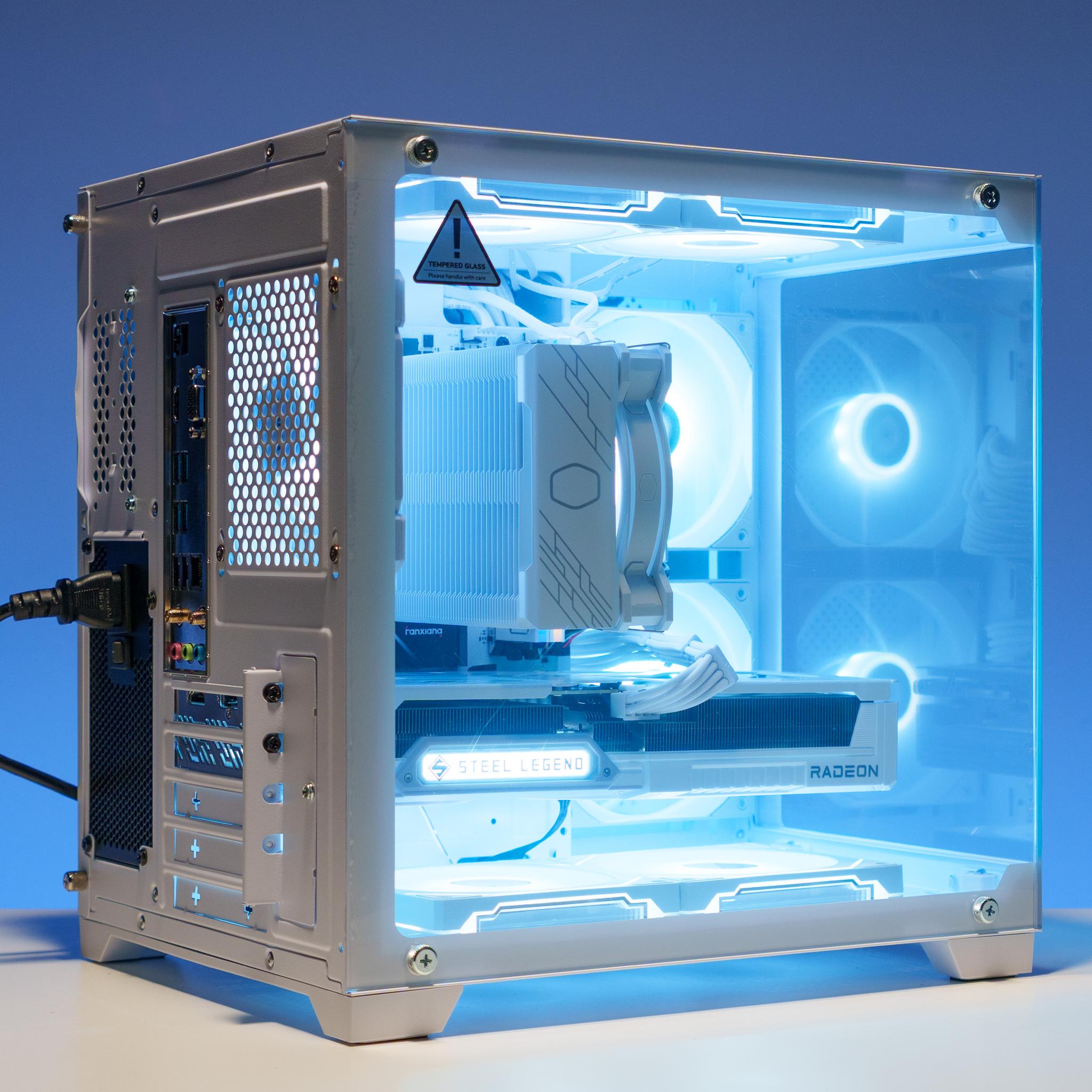 Snow White Gaming PC | Ryzen 5 | RX 9060 XT | 16GB DDR4 RAM | ARGB