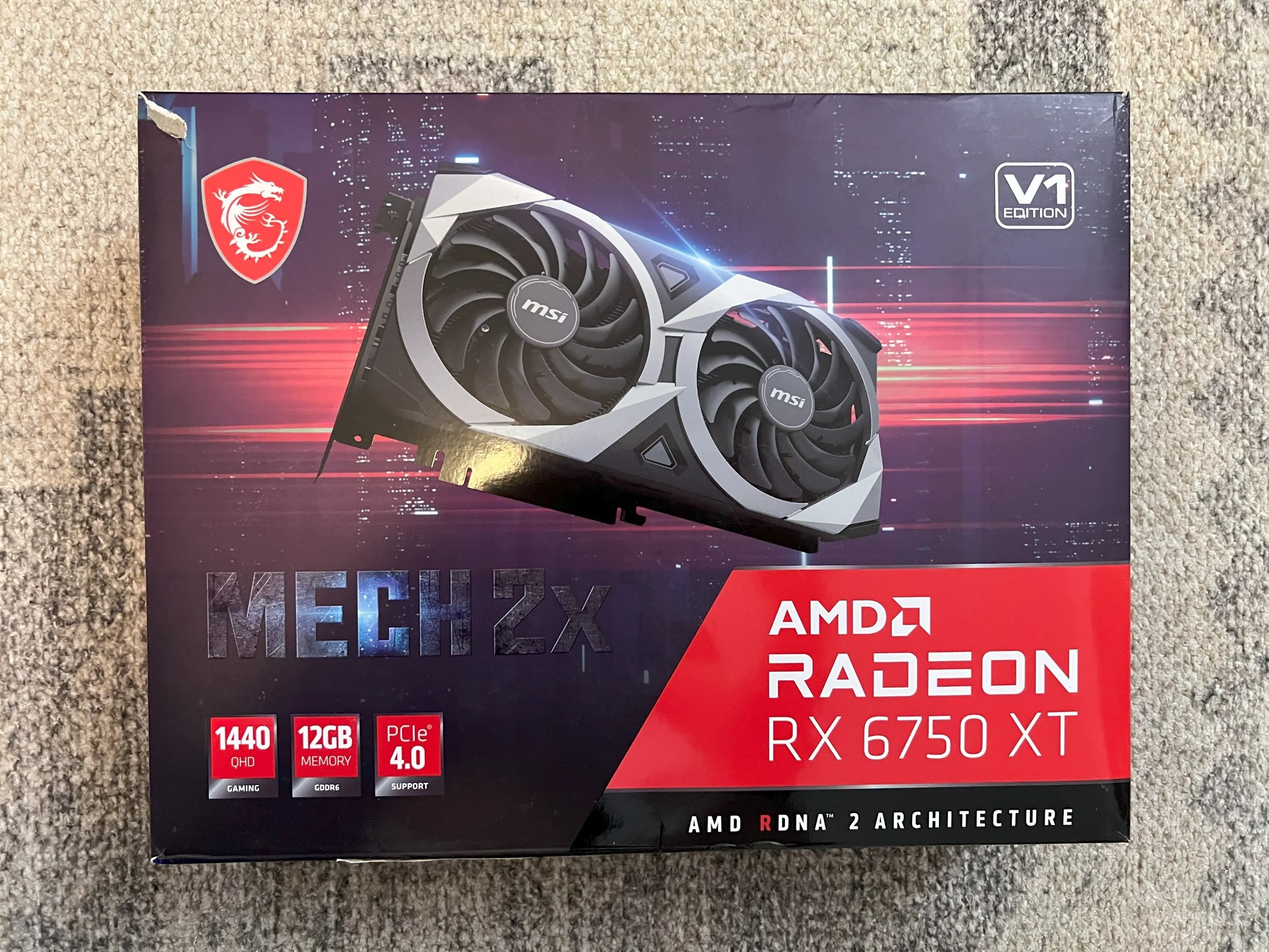 MSI Radeon Rx 6750xt 192-bit 12GB GDDR6 GPU