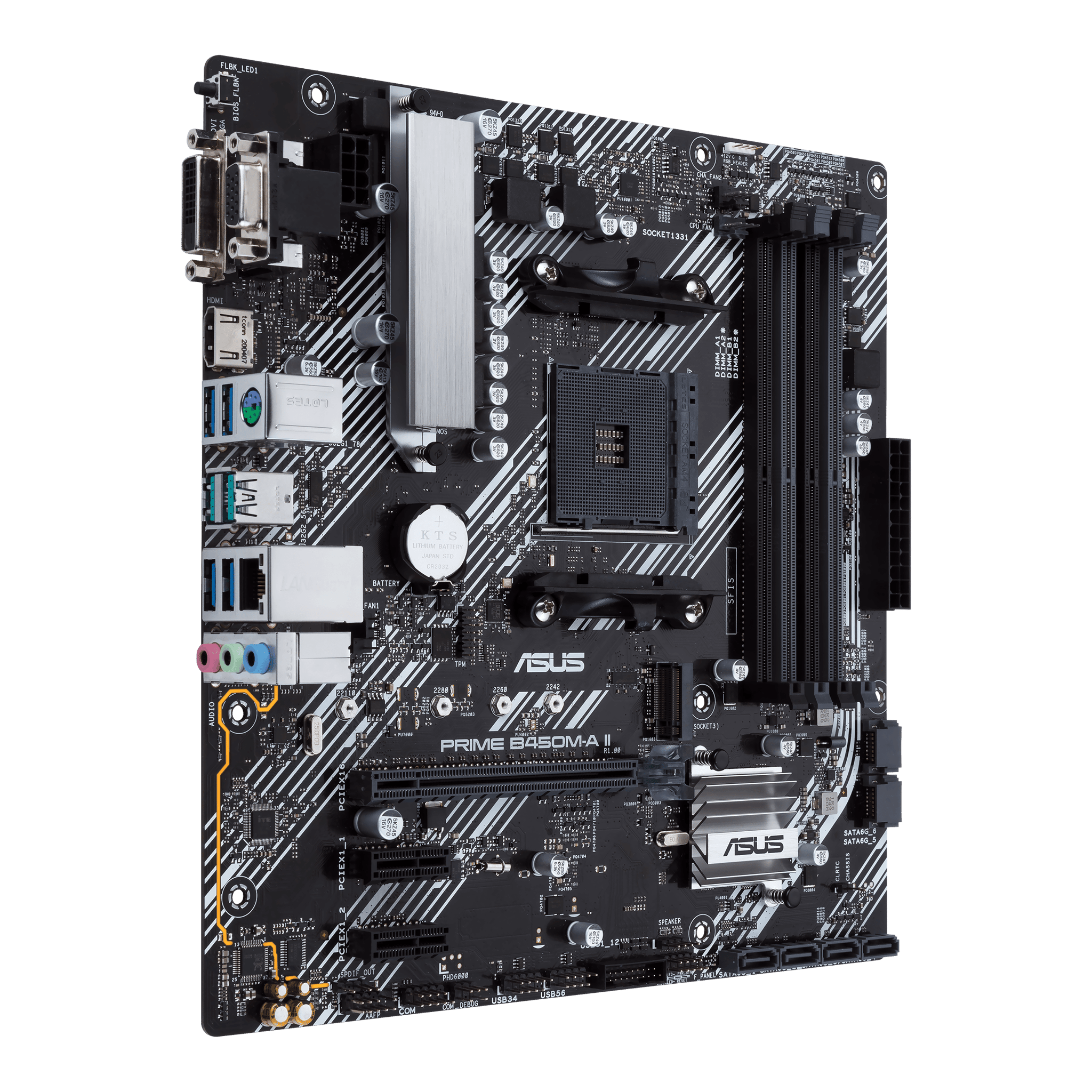 ASUS PRIME B450M-A II AMD Socket AM4 MicroATX M.2 Desktop Motherboard A