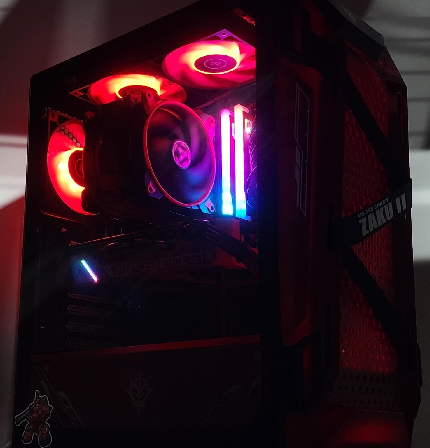 Gaming PC Ryzen 7 5700  32GB RAM 1TB SSD GTX 1660 SUPER 6GB Win 11 Zaku Gundam