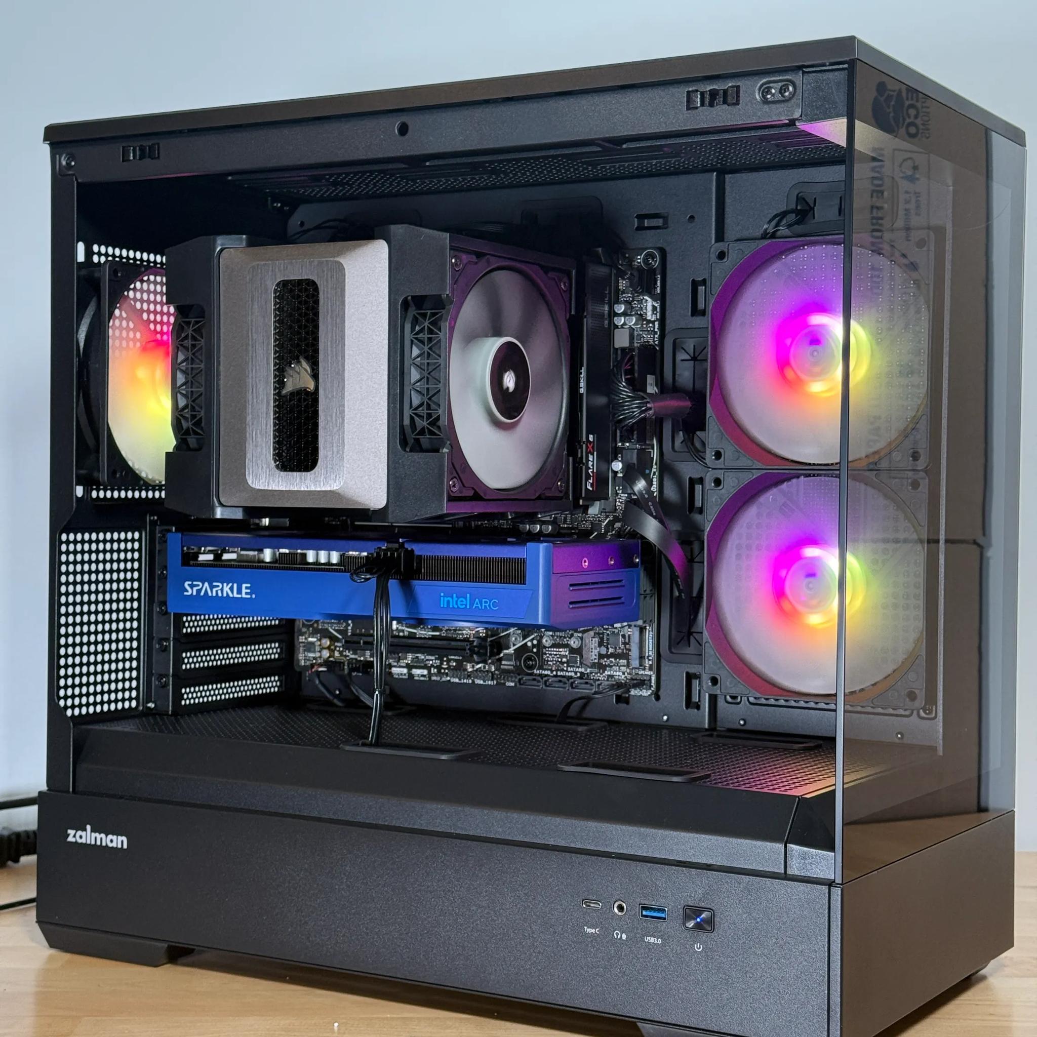 Intel Arc b570 Ryzen 7600 Gaming PC