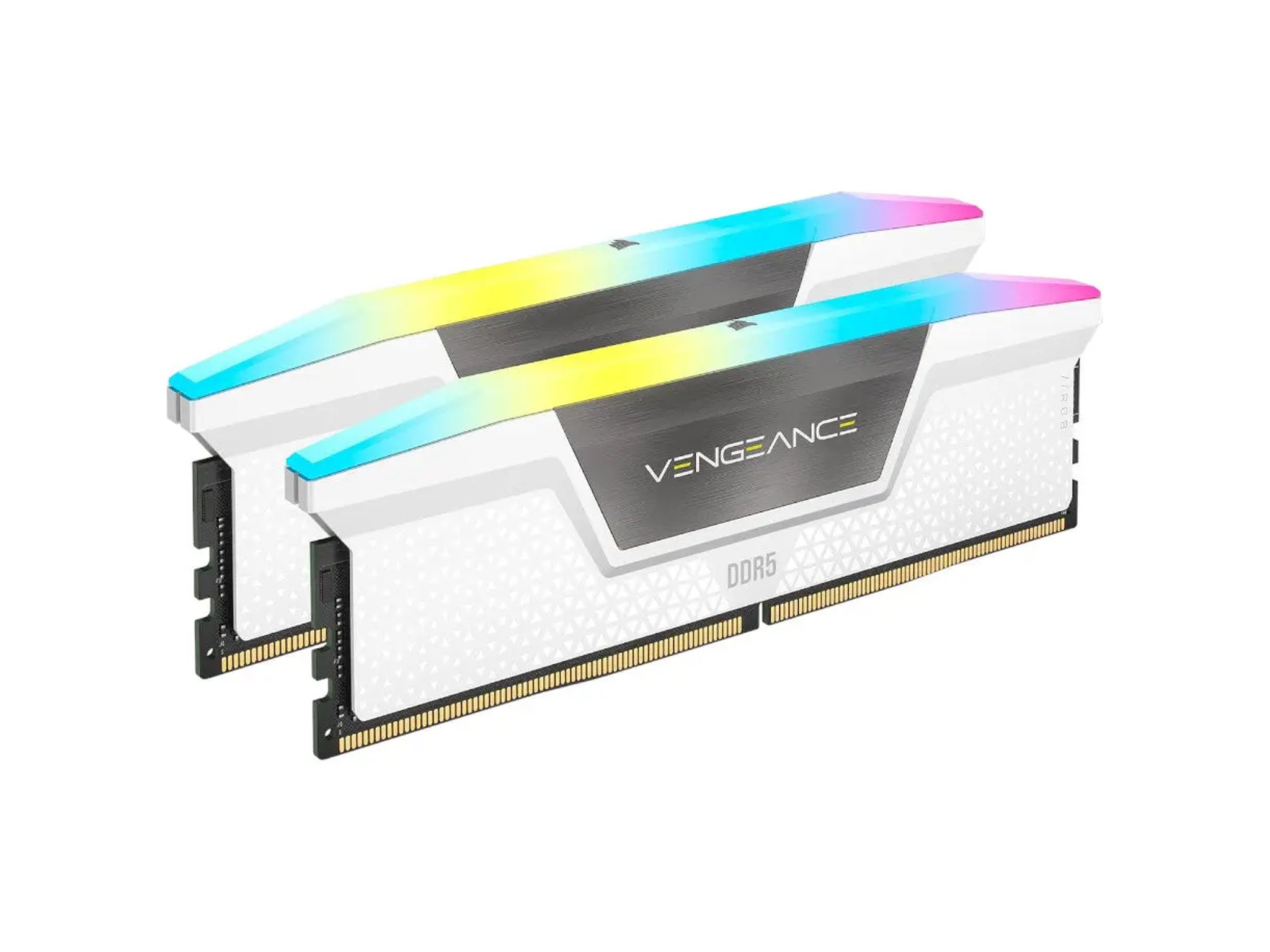 CORSAIR Vengeance 64GB (2x32GB) RGB DDR5 6000MHz CL30 RAM Memory - White (CMH64GX5M2B6000C30W)