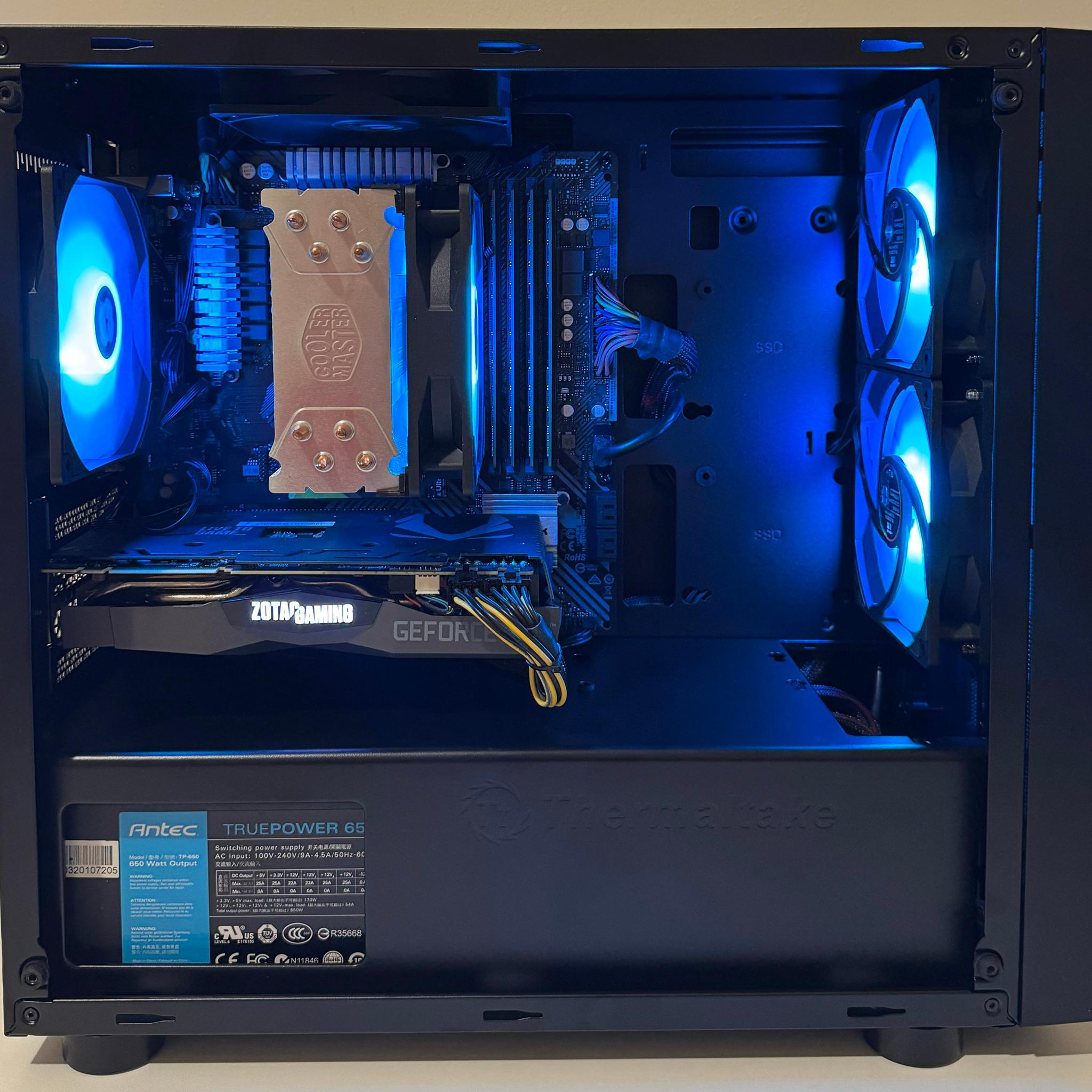 AMD Ryzen 5 32GB RAM 1TB SK Hynix NVMe SSD GeForce RTX 2070 SUPER Thermaltake Case Gaming PC