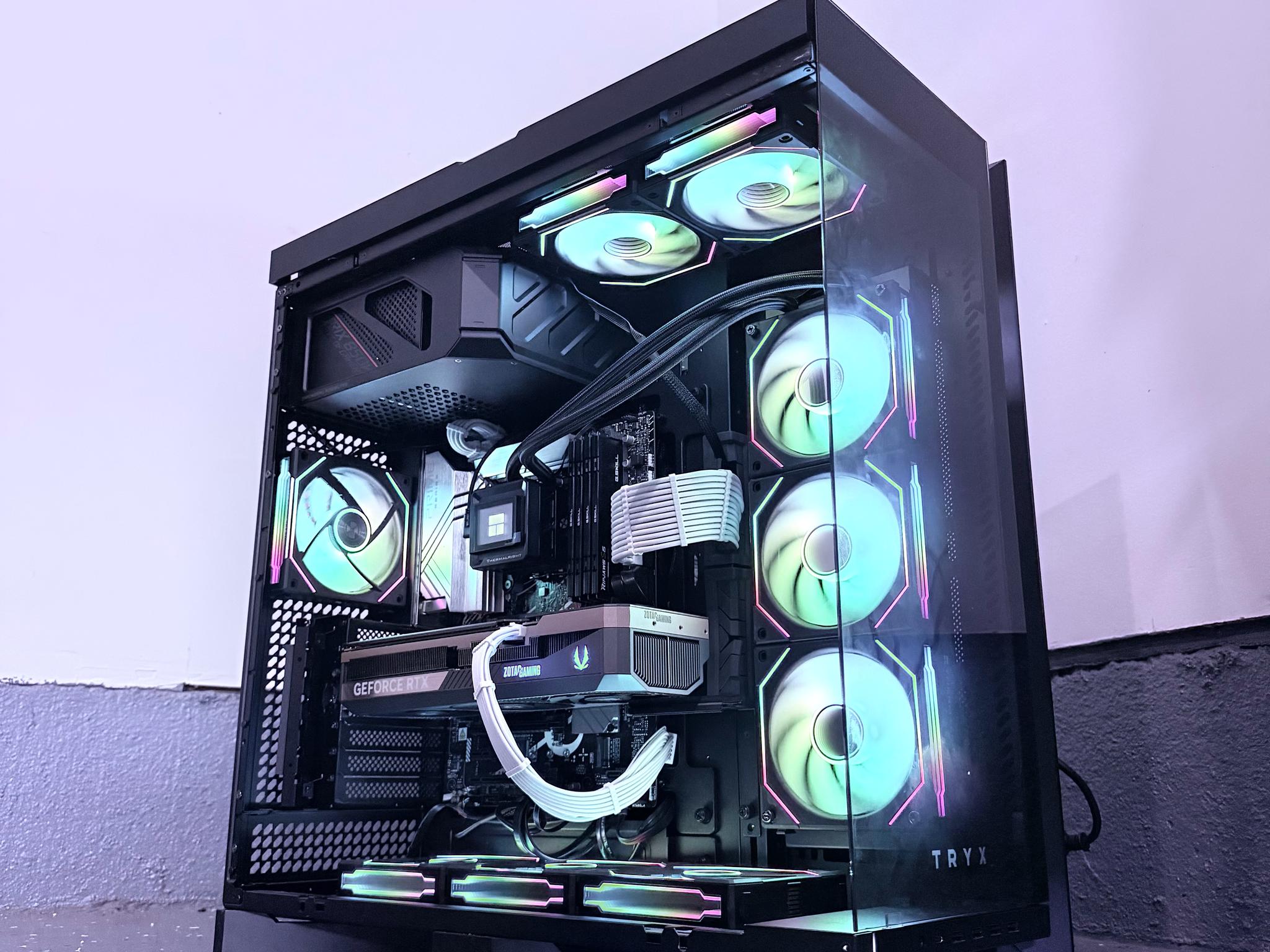 ⚫️"Obsidian Flux"🌈| 4K Gaming + AI Workstation | RTX 5080 | i9 12900K | 64 DDR5 | 10TB Storage