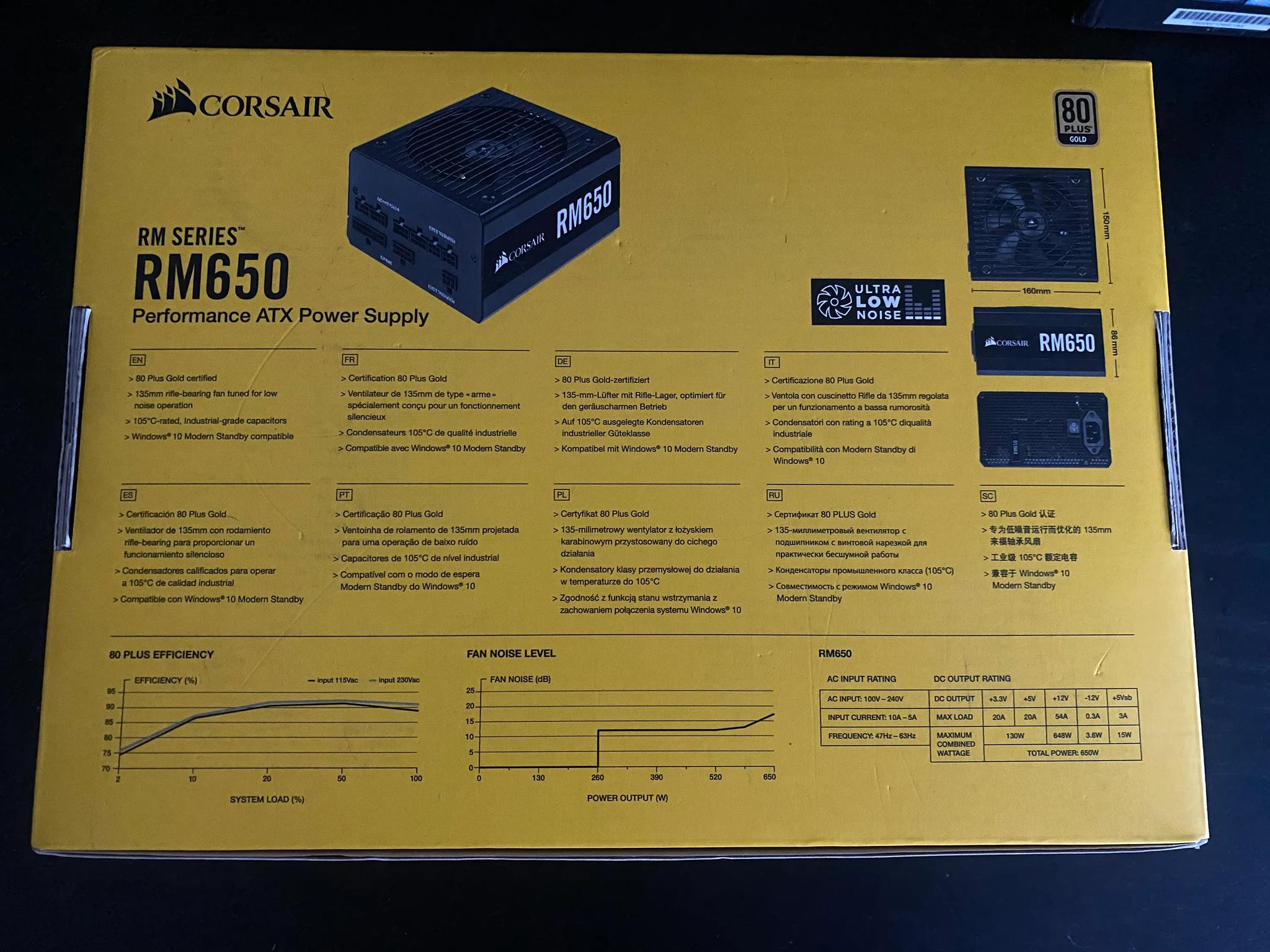 New Corsair RM650 Full Modular
