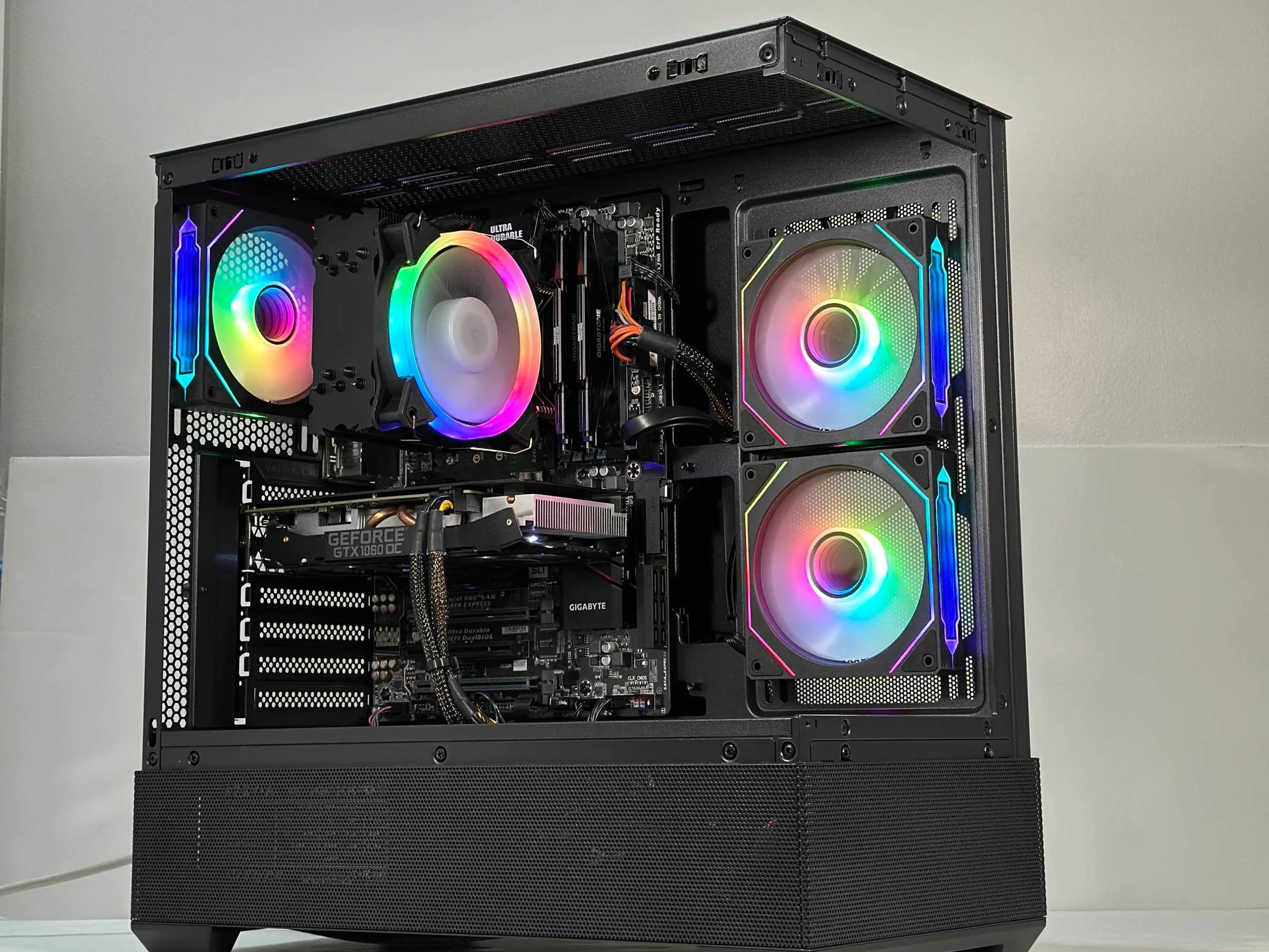Intel i5-7400 | GTX 1060 3GB | 32GB RAM | 480GB SSD | WIFI | 1080p Black Gaming PC