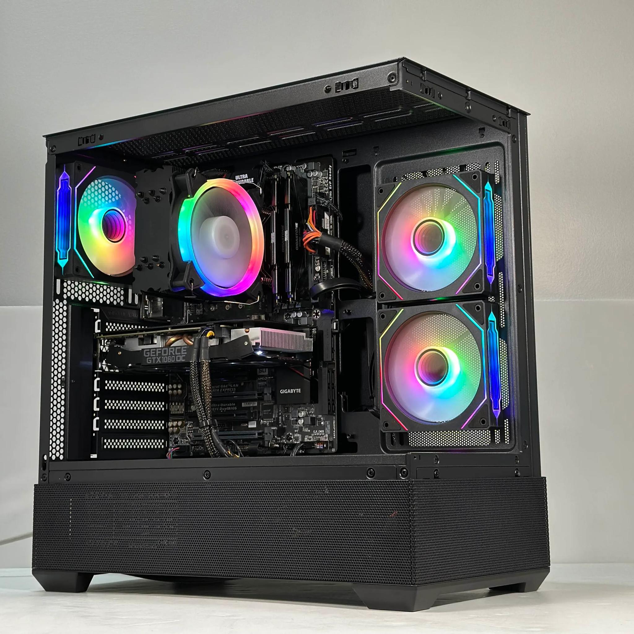 Intel i5-7400 | GTX 1060 3GB | 32GB RAM | 480GB SSD | WIFI | 1080p Black Gaming PC