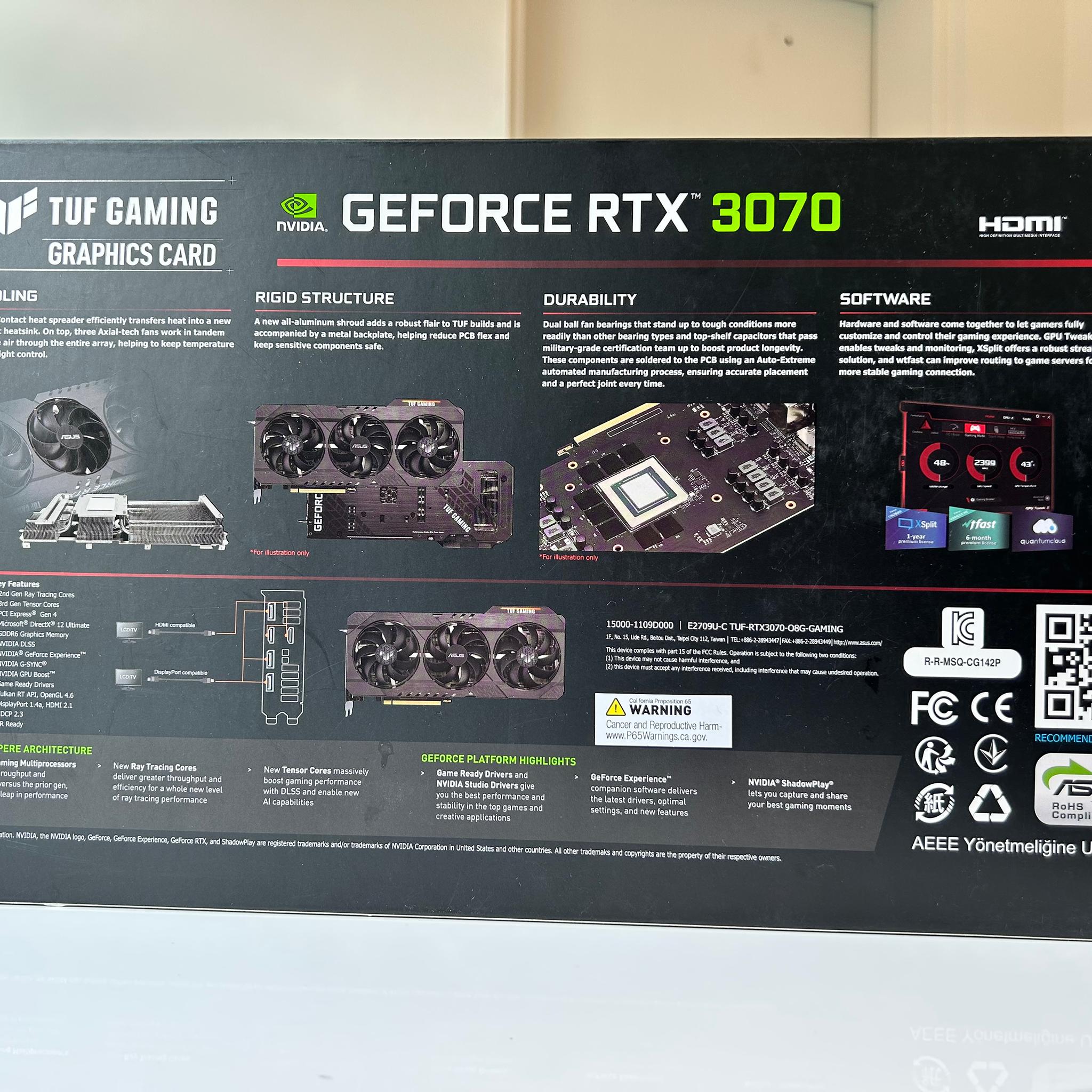 🚀 New ASUS GeForce RTX 3070 TUF Gaming OC 8 GB 🎮💥