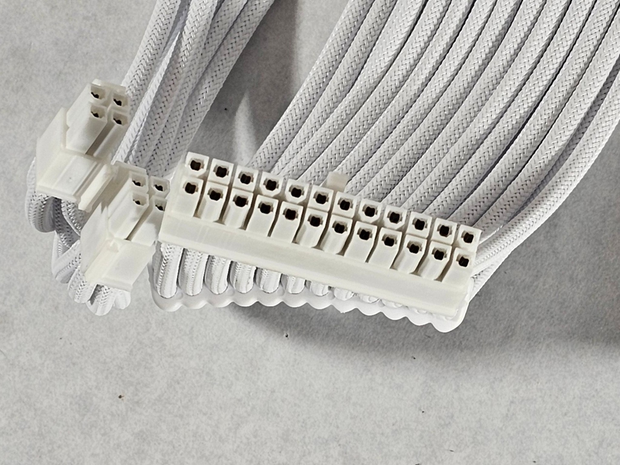 White CPU and Motherboard PC Extension Cables