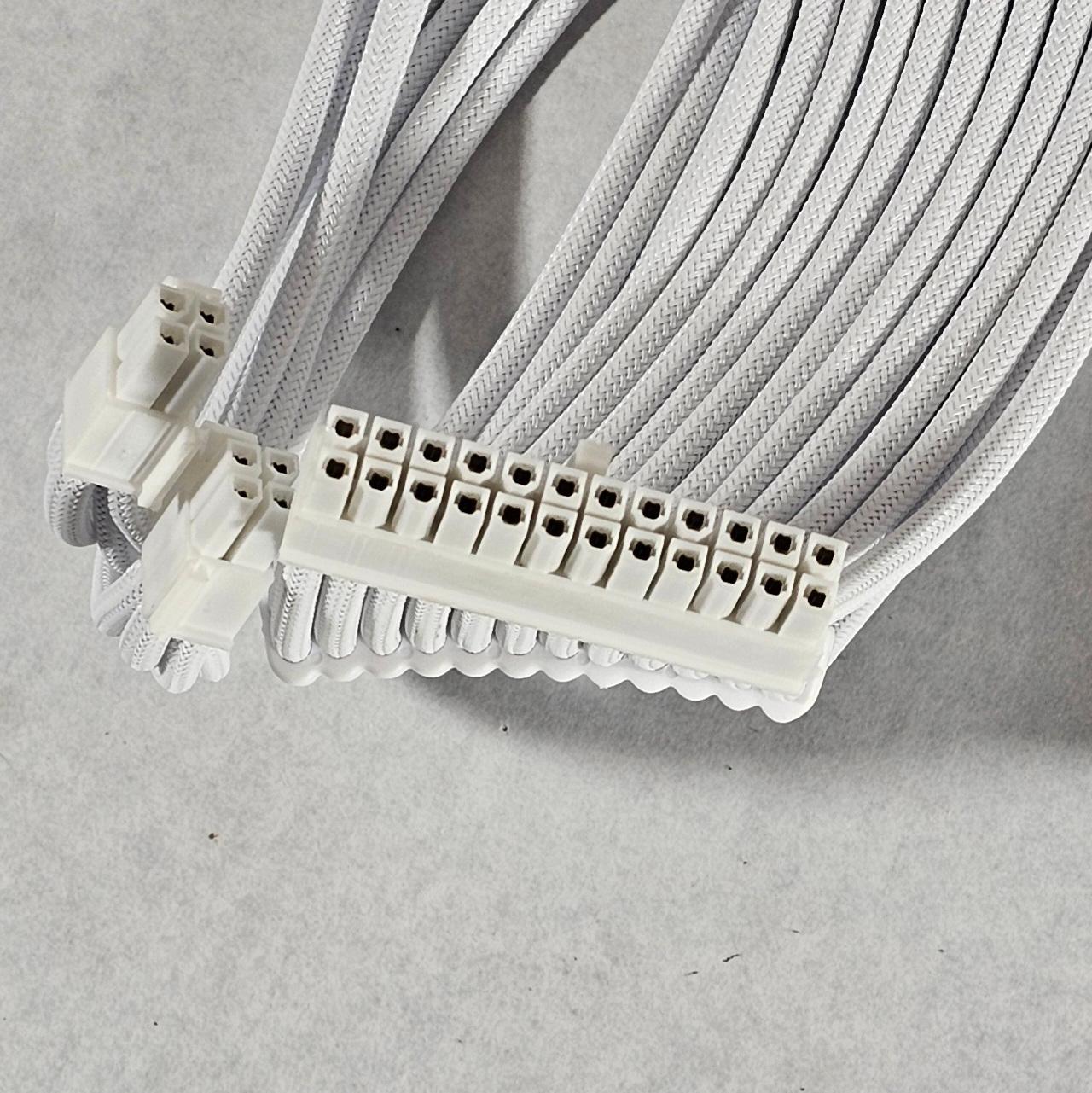 White CPU and Motherboard PC Extension Cables