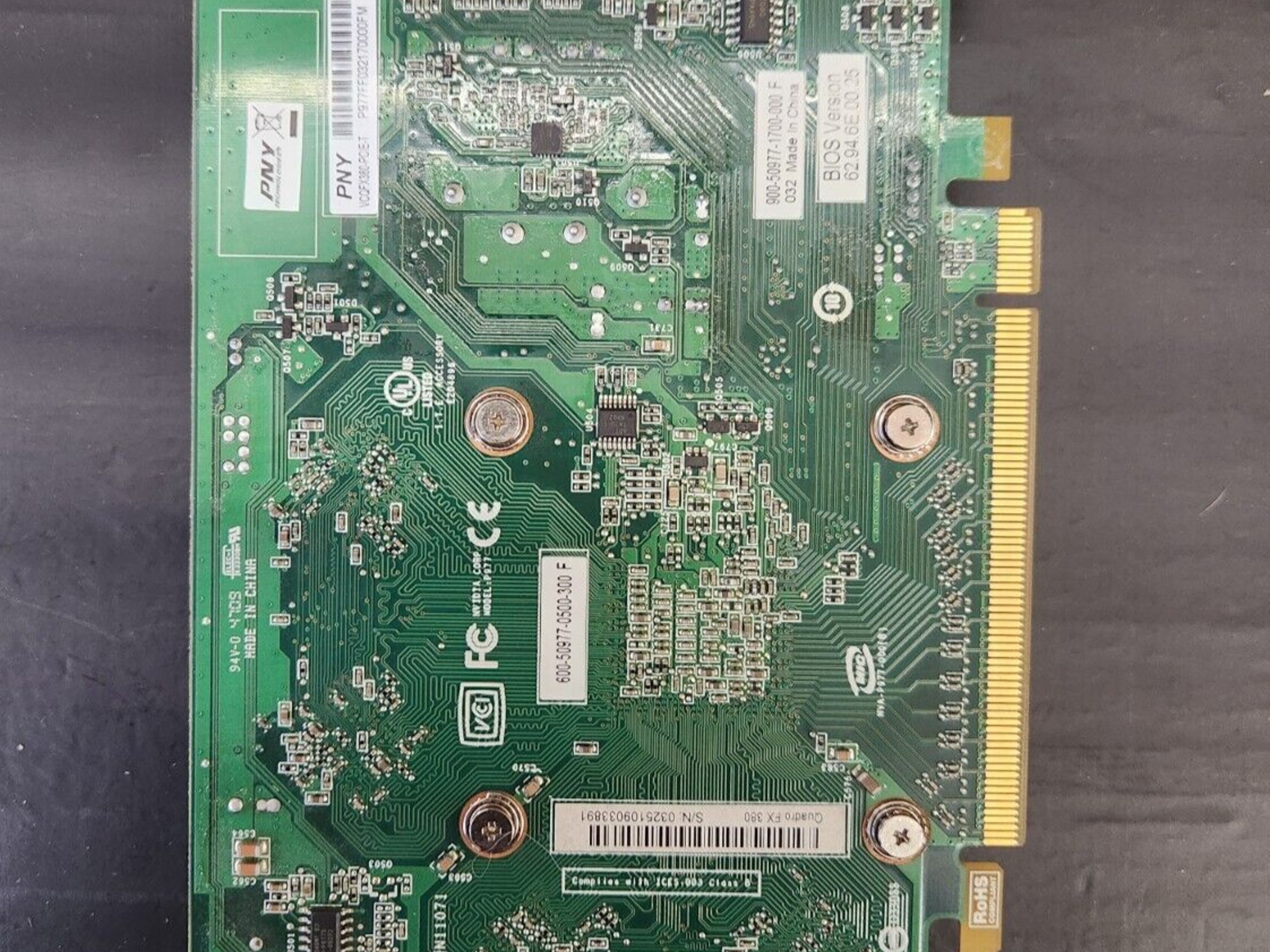 NVIDIA Quadro FX 380 256MB GDDR3 Graphics Card - DVI x2