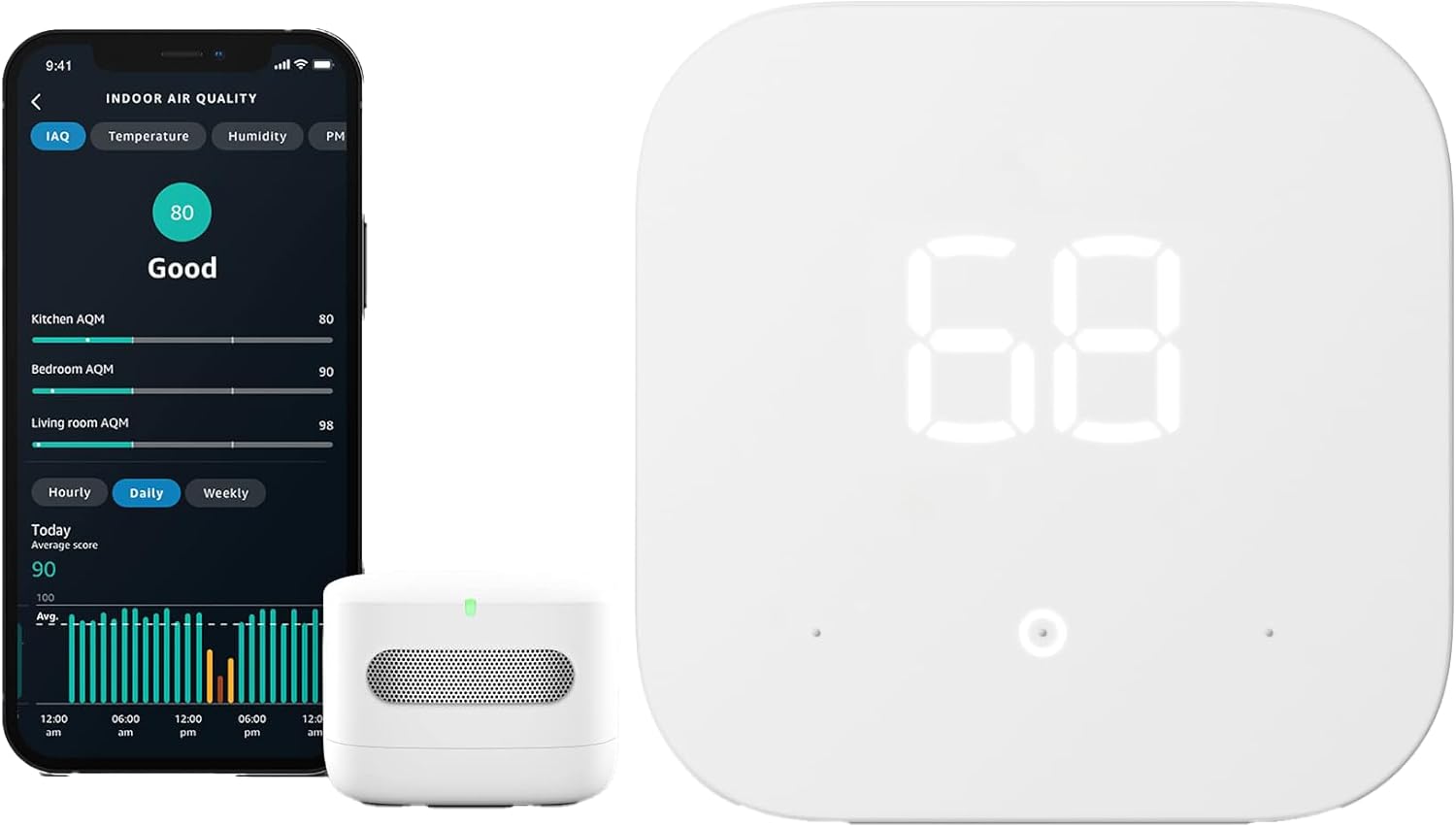 Smart Thermostat and Air Quality Monitor Bundle - Know & Control Your Air