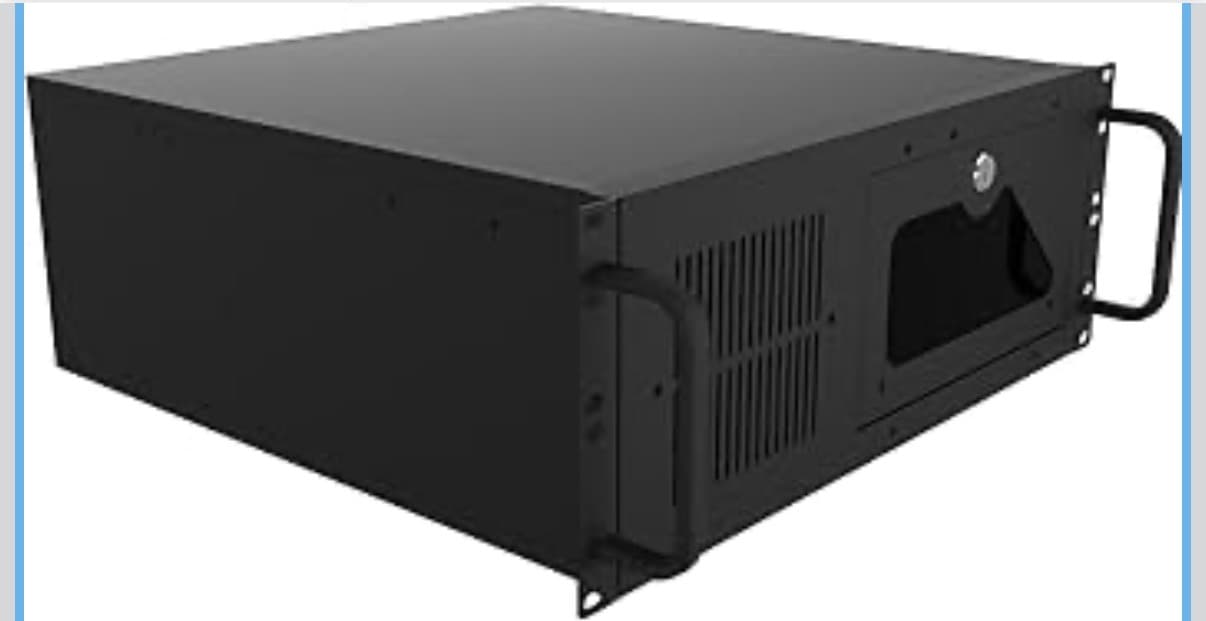 4U Server Cabinet Case - Rackmount Server Chassis with 7 PCI Slots, Lockable with Key