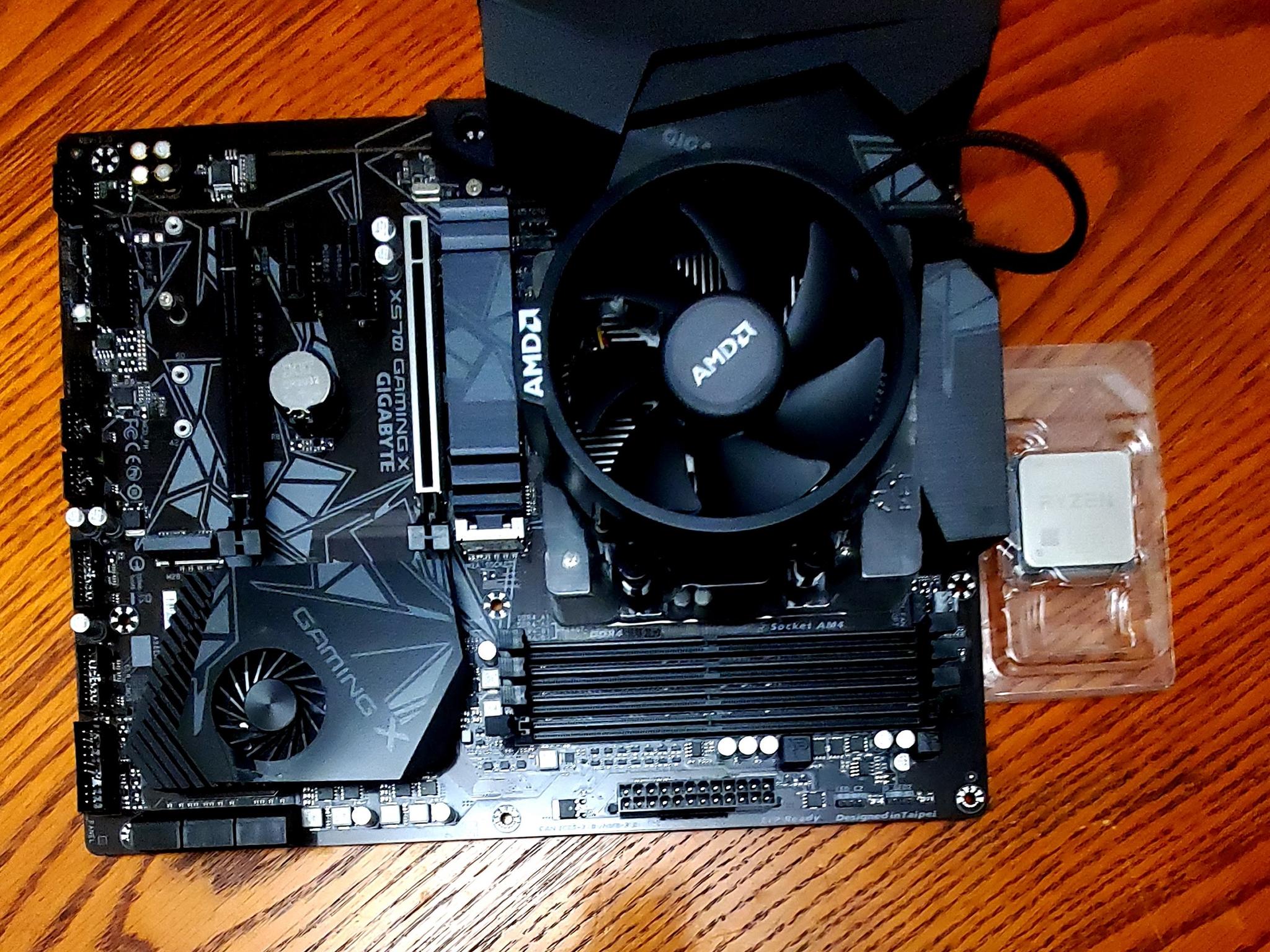 COMBO Pre-owned Gigabyte X570 Gaming MoB Plus AMD Ryzen 9 5950X CPU & AMD CPU Fan & Heatsink Bundle