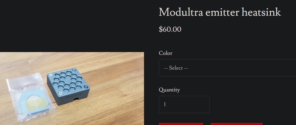 Modultra LOBO pump block w/ emitter heatsink and EKWB DDC 4.2 PWM Motor - *FOR AM4-5*