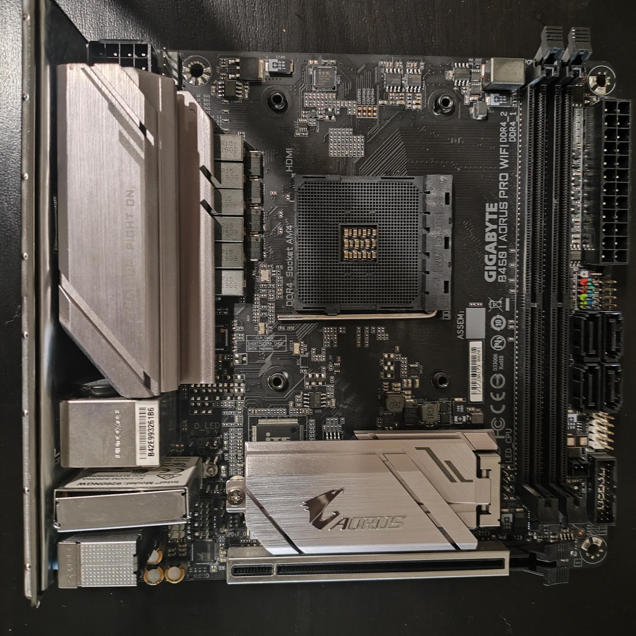 Refurbished: GIGABYTE B450 I AORUS PRO WIFI AM4 AMD B450 SATA HDMI Mini ITX AMD Motherboard