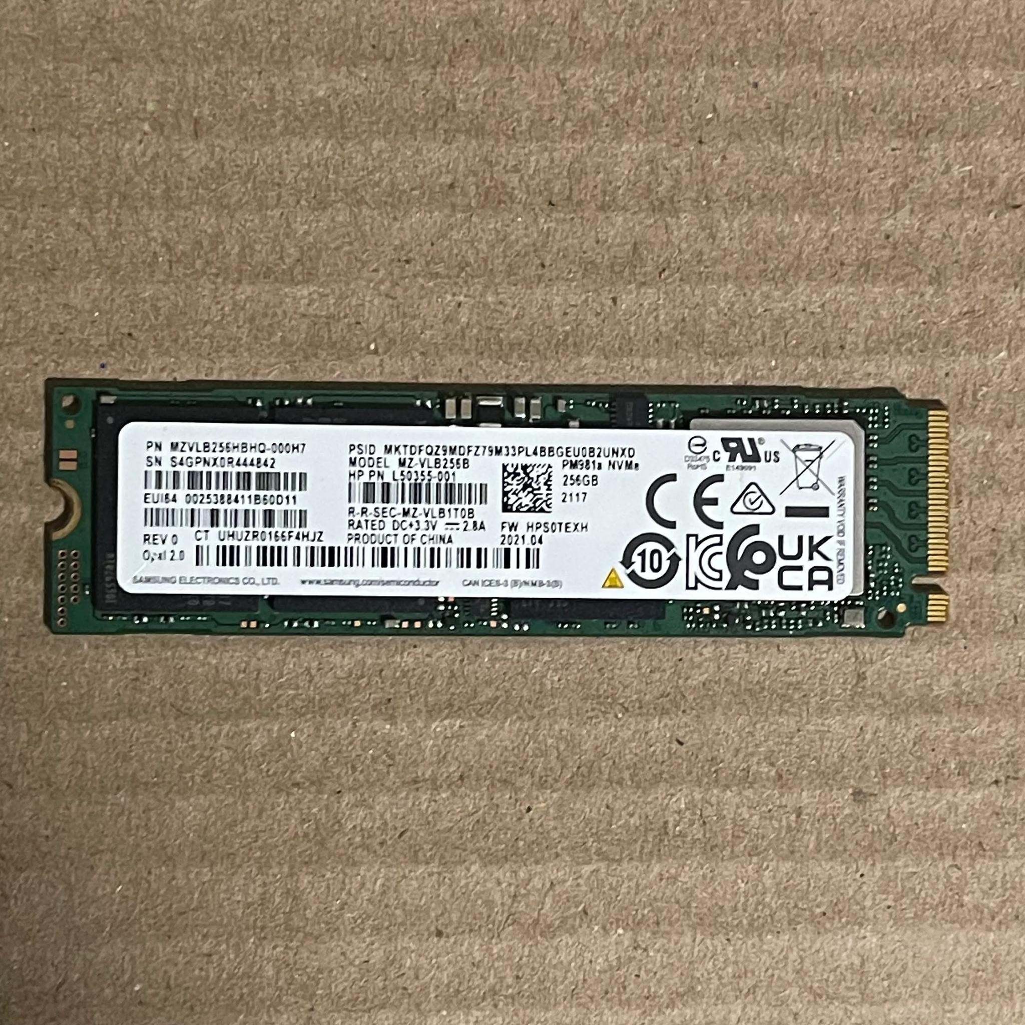 Samsung PM981a 256GB NVME SSD