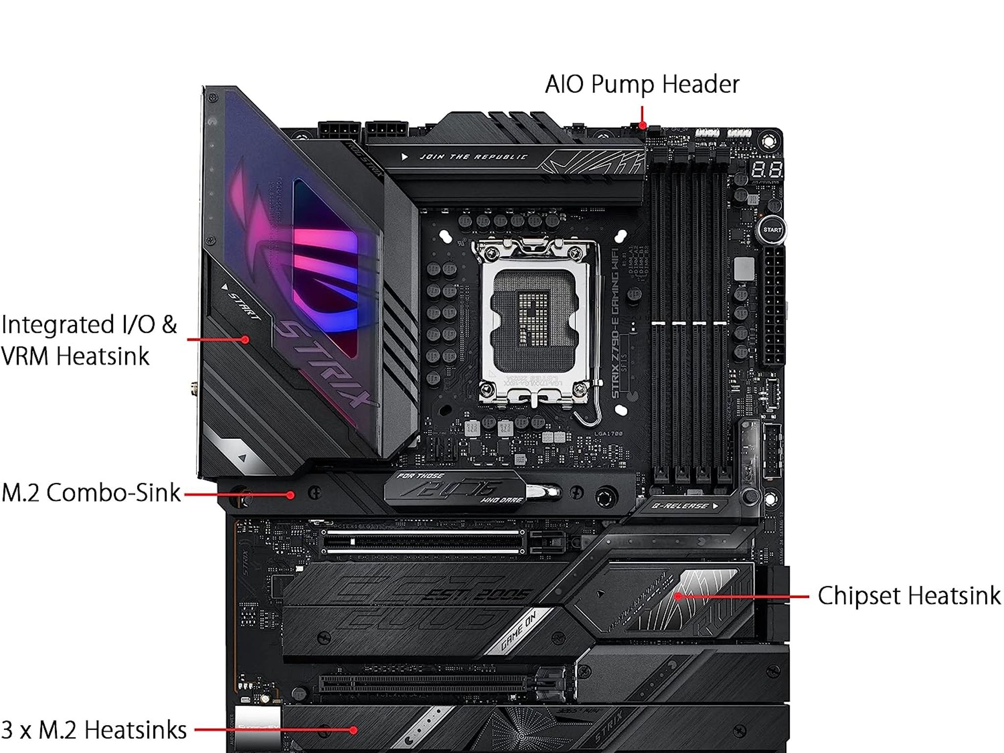 ASUS ROG STRIX Z790-E GAMING WIFI Intel LGA 1700 Z790 ATX Desktop Motherboard A