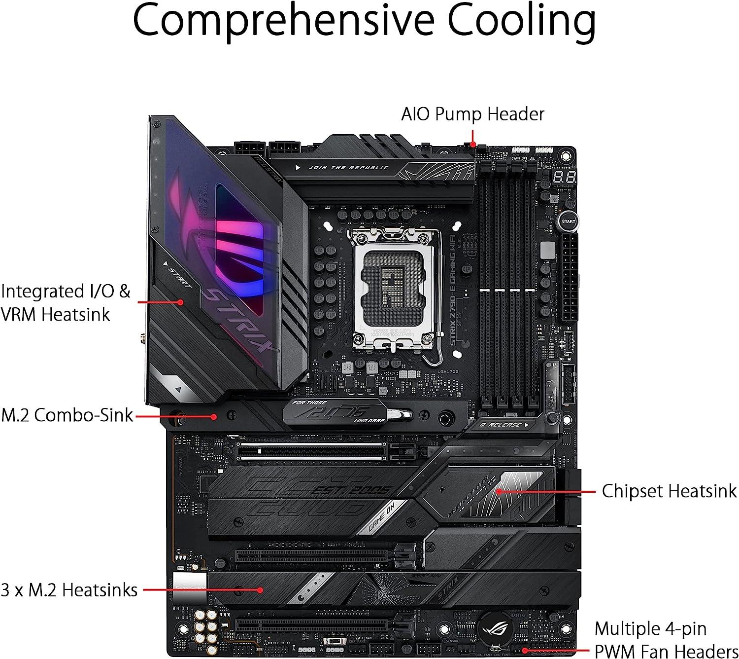 ASUS ROG STRIX Z790-E GAMING WIFI Intel LGA 1700 Z790 ATX Desktop Motherboard A