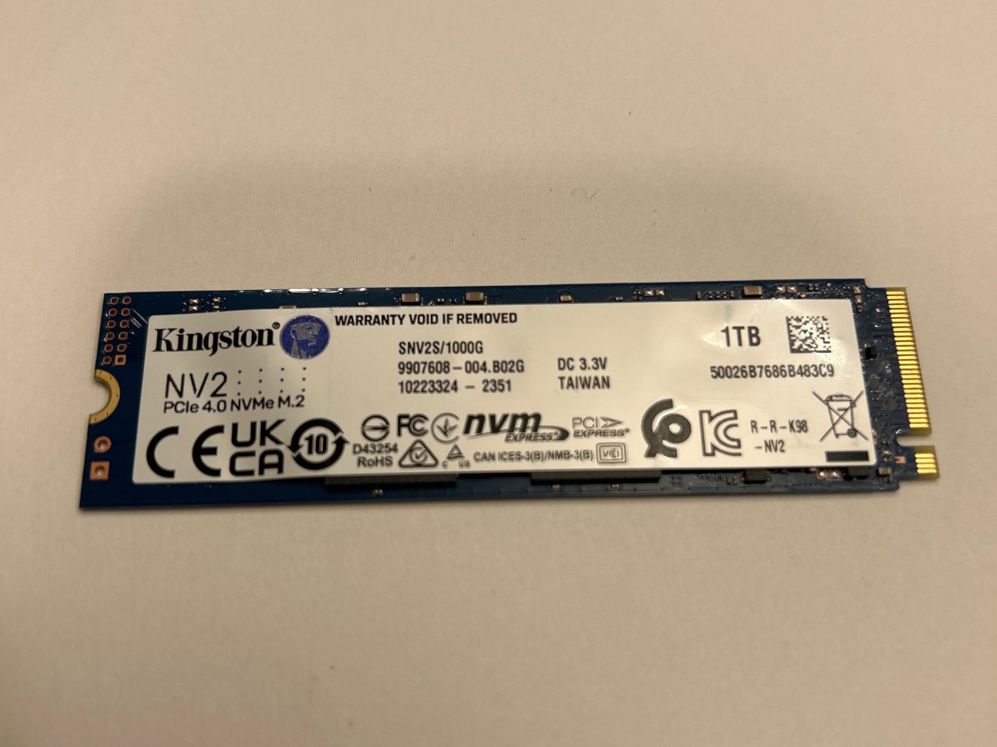 Kingston NV2 PCLe 4.0 M.2 1TB