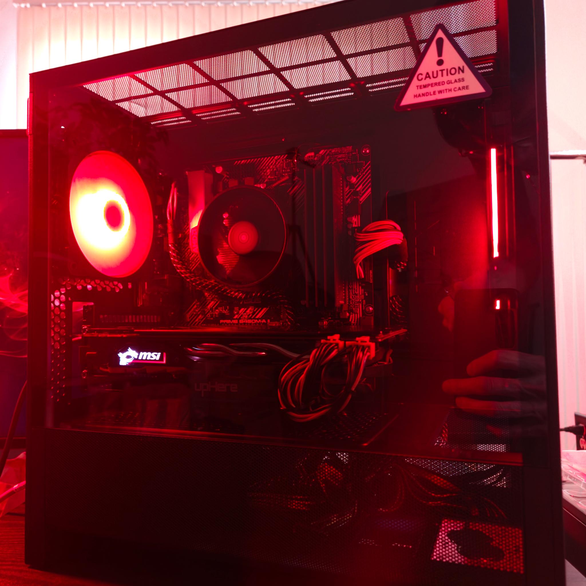 GeForce GTX 1080 Gaming PC - Ryzen 5 3600, 16GB RAM, 256GB SSD, 1TB HDD, Windows 11 Pro, ARGB fans