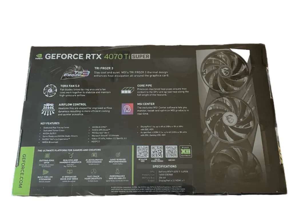 MSI GeForce RTX 4070 Ti Super 16G Gaming X Slim Graphics Card