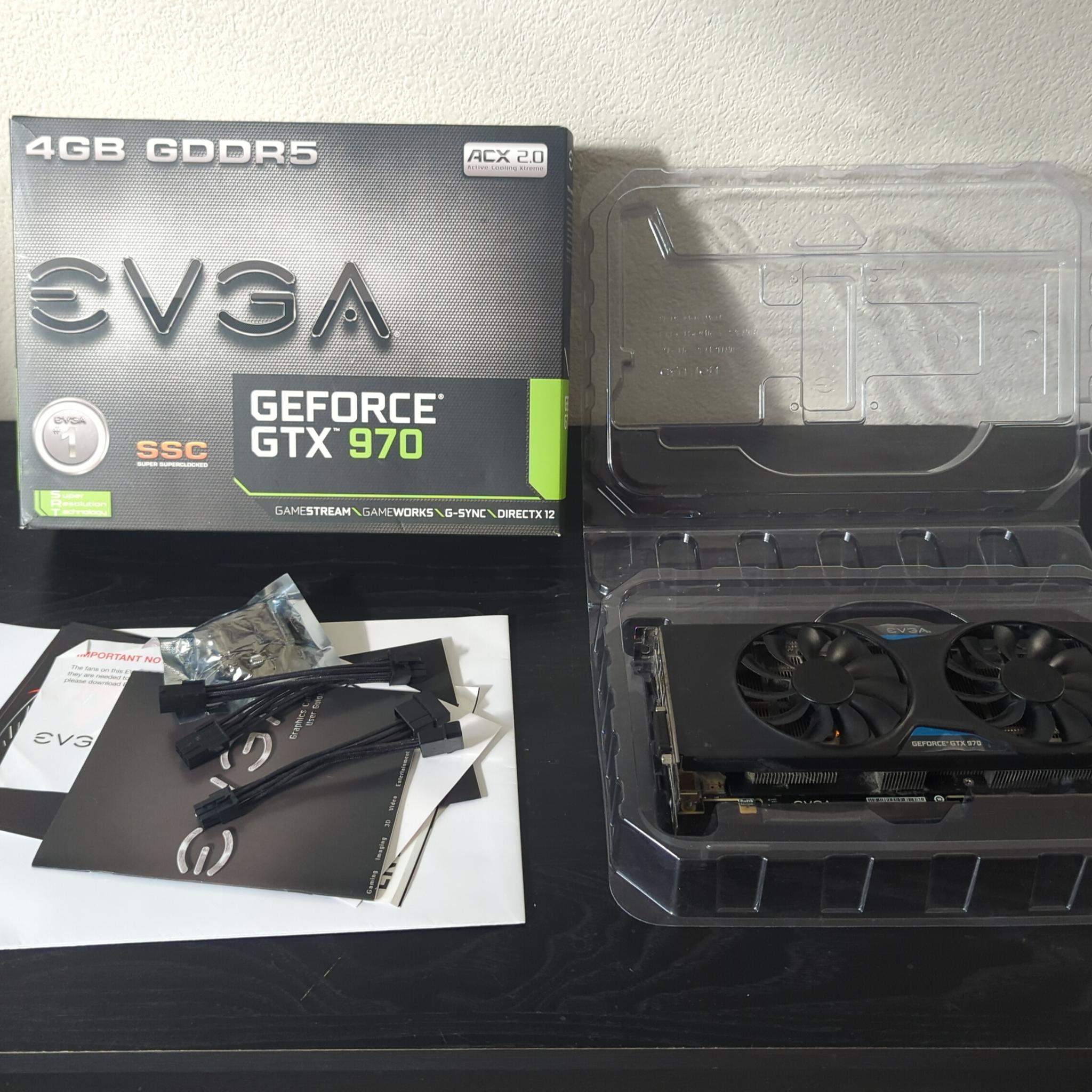 EVGA GTX 970 SSC - Original box, user guide, driver disc, etc!