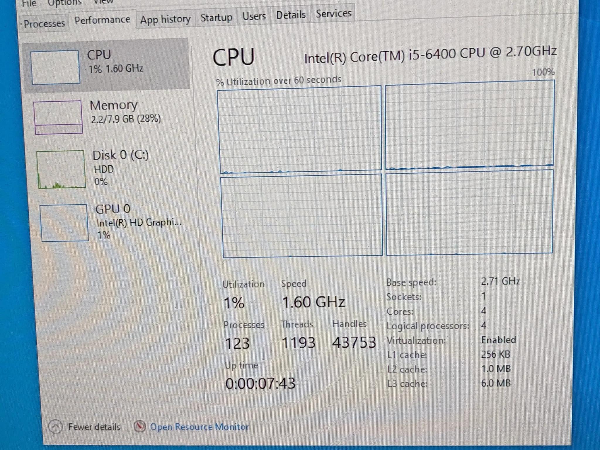 Windows 10 HP PC, 1TB HDD, i5-6400, 8GB, DVD-R