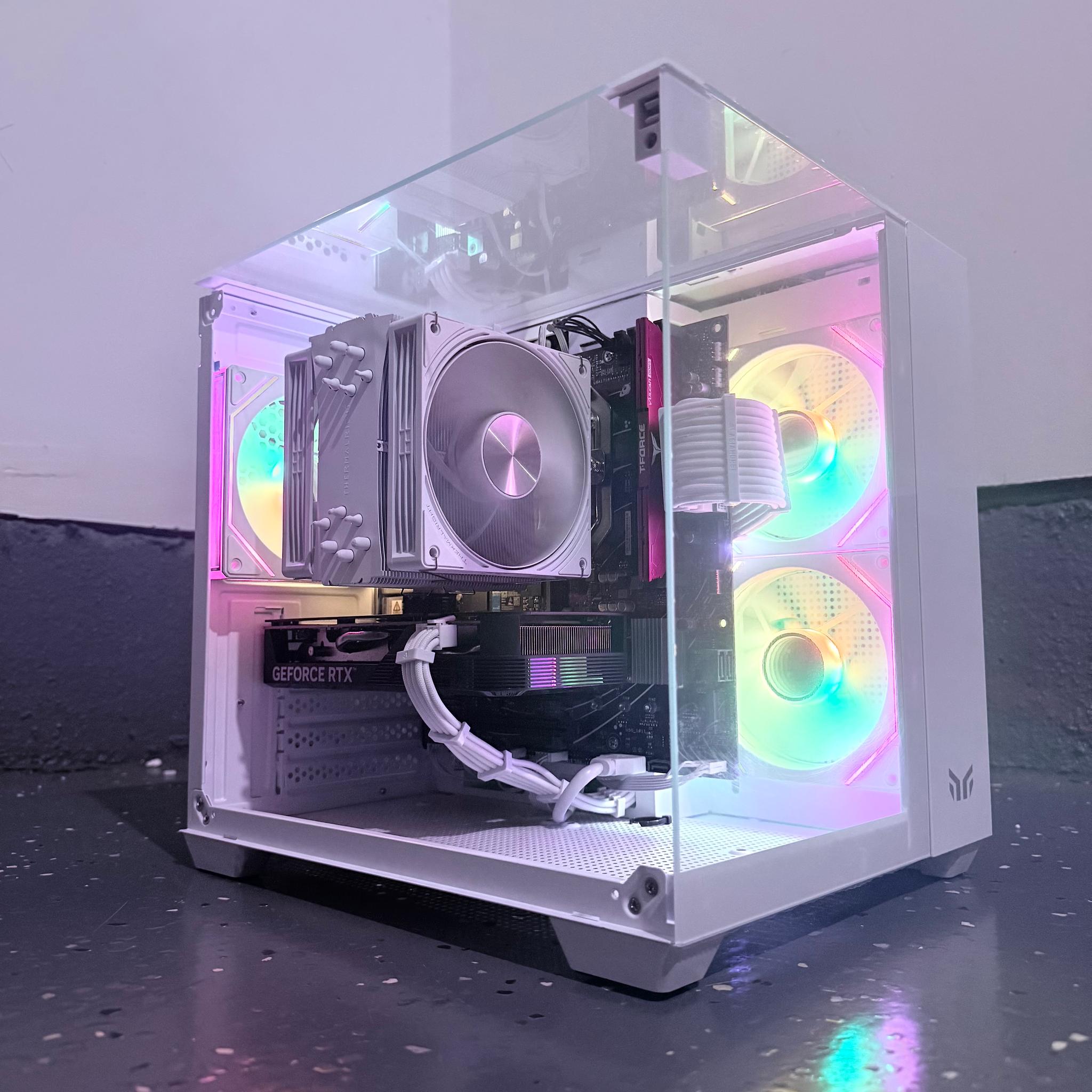 ⚪️"Polar Aura"🌈| 1440p Gaming | RTX 4060 Ti | Ryzen 7 8700F | 16GB DDR5 | 1TB SSD | Free Shipping