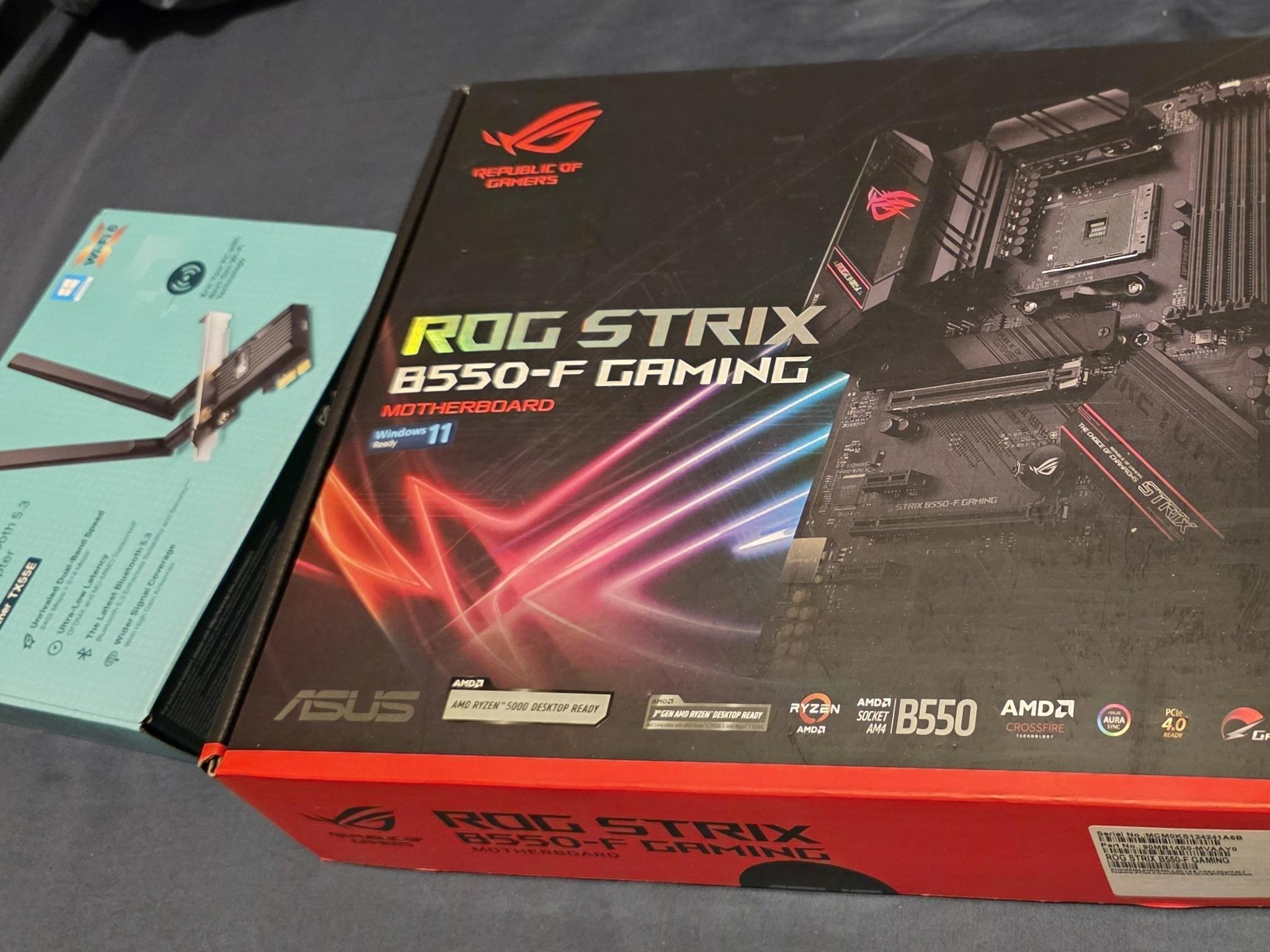 ASUS ROG STRIX B550-F GAMING Motherboard (Socket AM4) w/ TP-Link Archer TX55E WiFi 6 Card