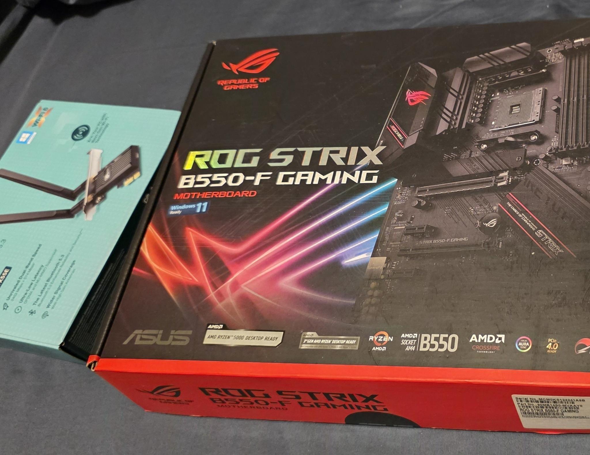 ASUS ROG STRIX B550-F GAMING Motherboard (Socket AM4) w/ TP-Link Archer TX55E WiFi 6 Card