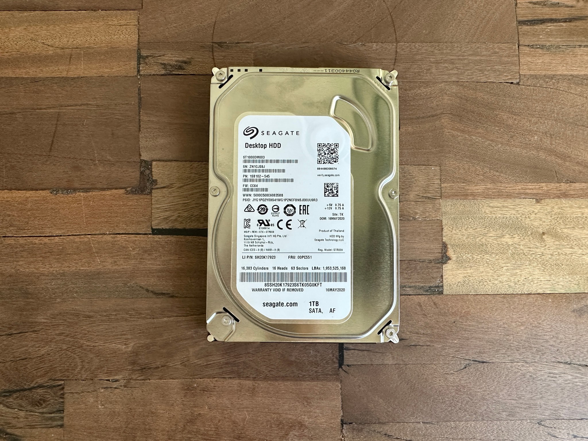 Seagate 1TB SATA III HDD