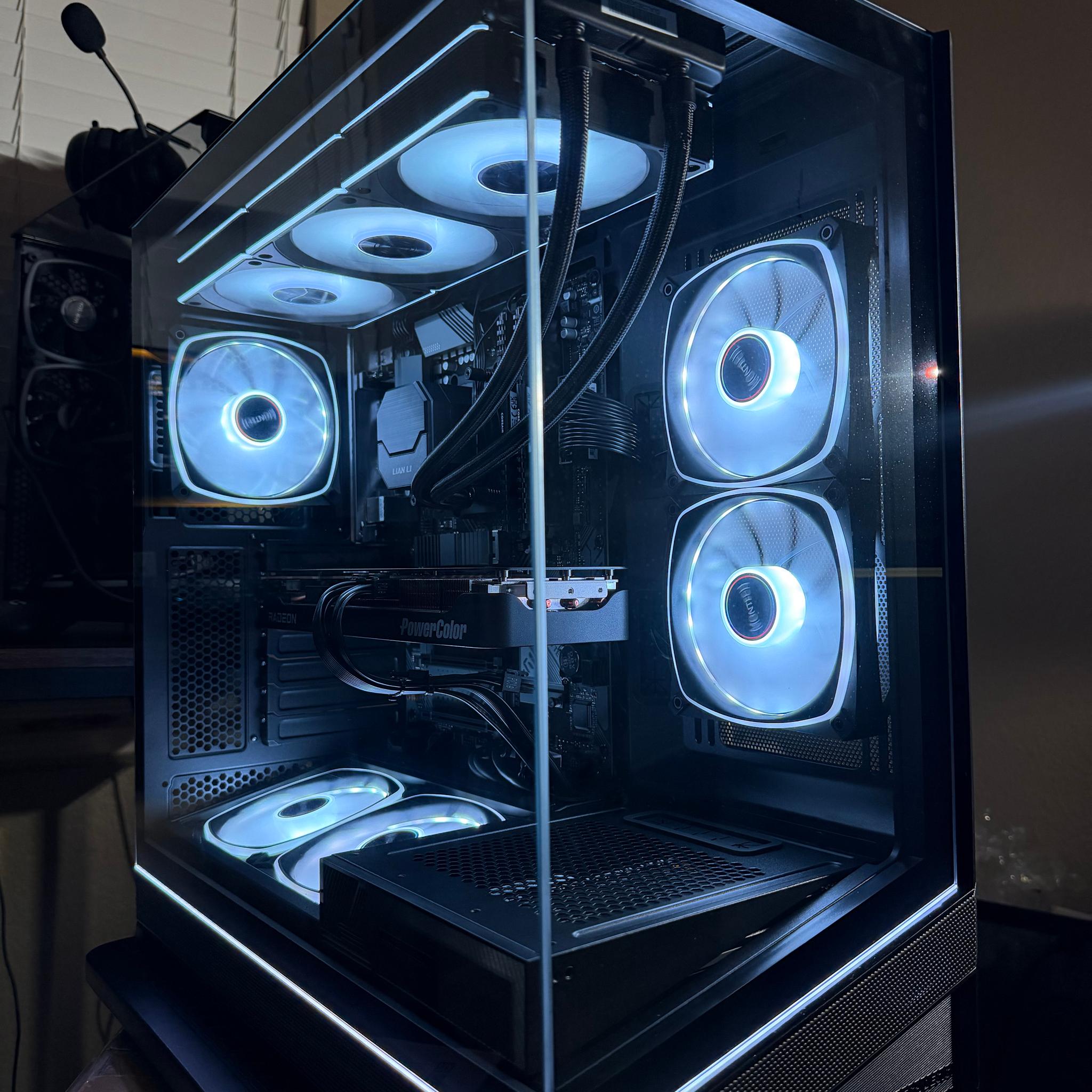 ❄️ GLACIER | RX 9070 GRE 12GB • Ryzen 7 5800X • 32GB • WiFi 6 • 360mm AIO