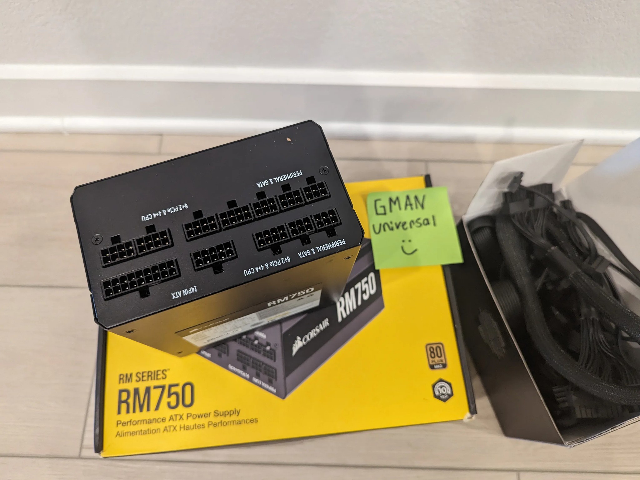 Corsair RM Series, RM750, 750 Watt, 80+ Gold Certified, Fully Modular Power Supply
