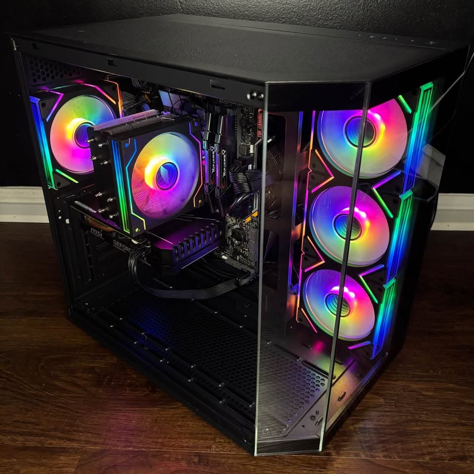 Black Gaming PC (GTX 1660 6GB + I5-9400F + 16GB DDR4 + SSD + HDD)