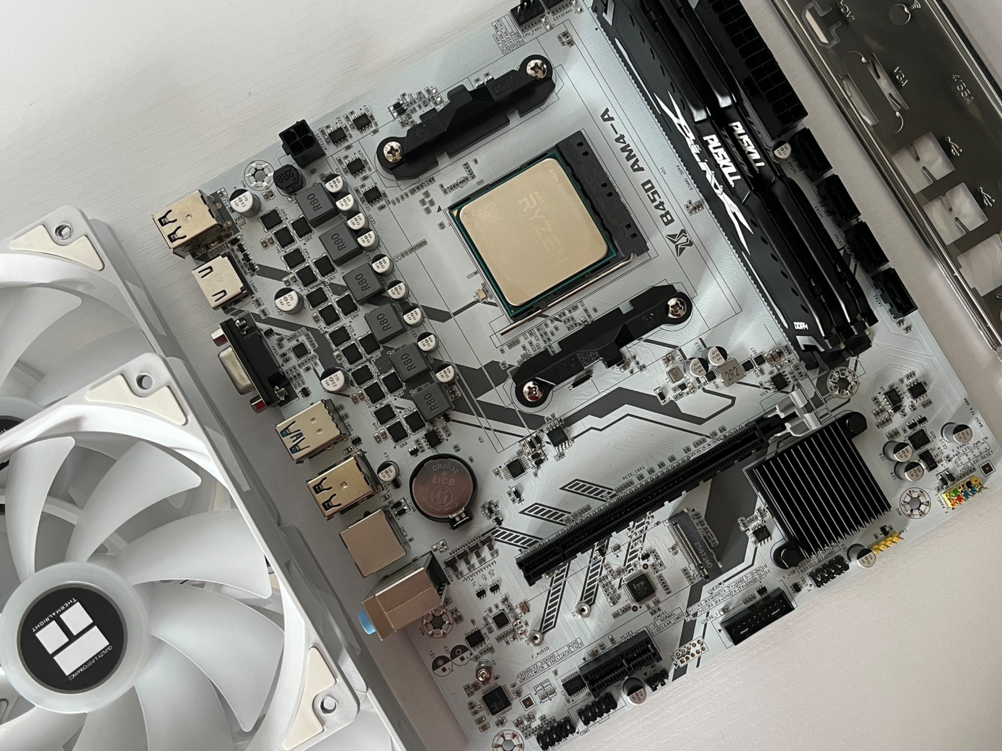 Combo! CPU RAM Motherboard & RGB Fans Ryzen 5 16GB RAM