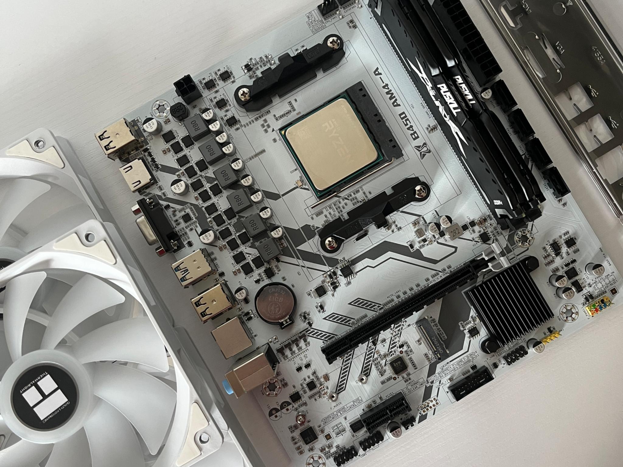 Combo! CPU RAM Motherboard & RGB Fans Ryzen 5 16GB RAM