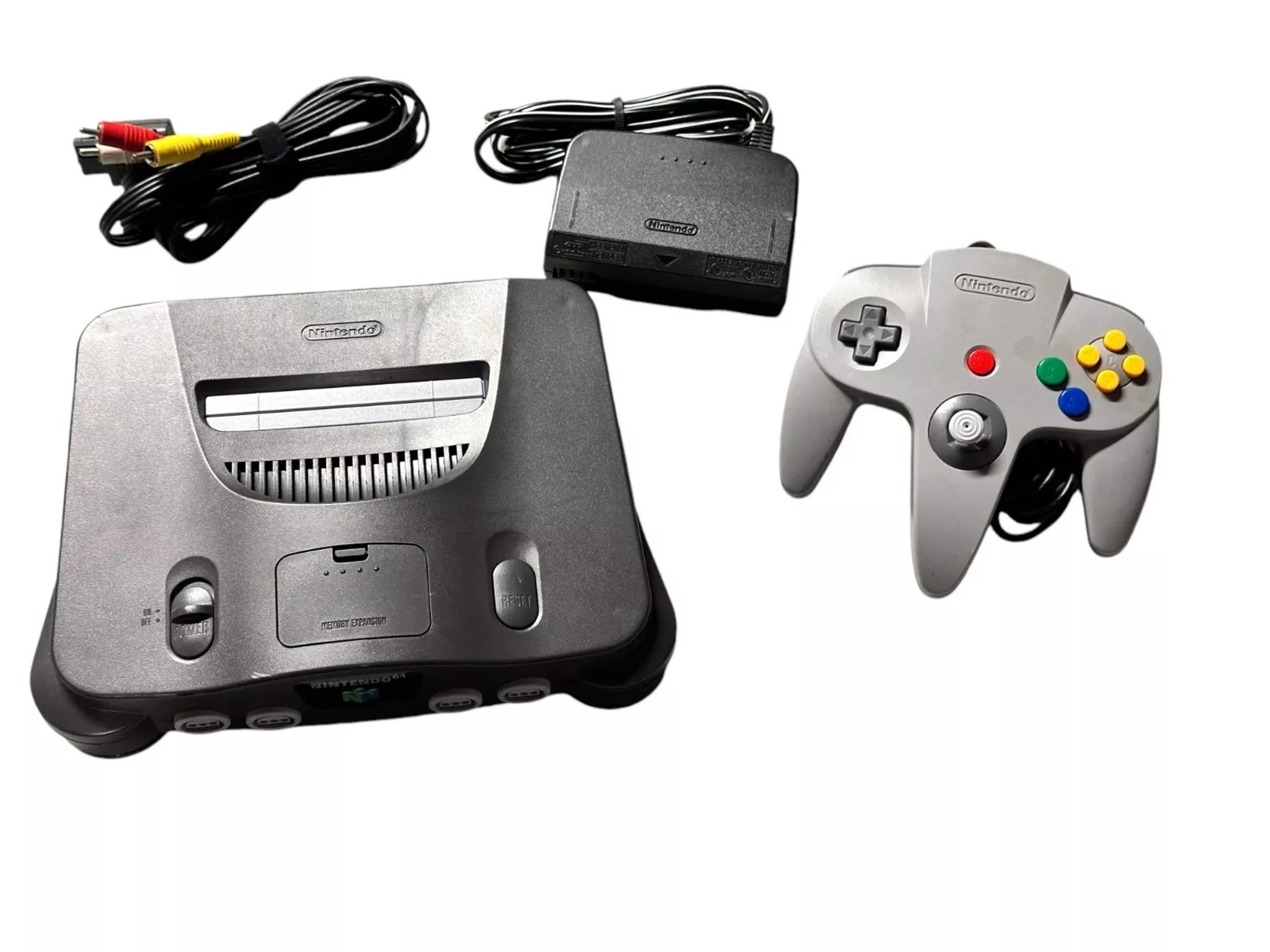 Nintendo 64 N64 Home Video Game Console System With OEM Cables and Controller
