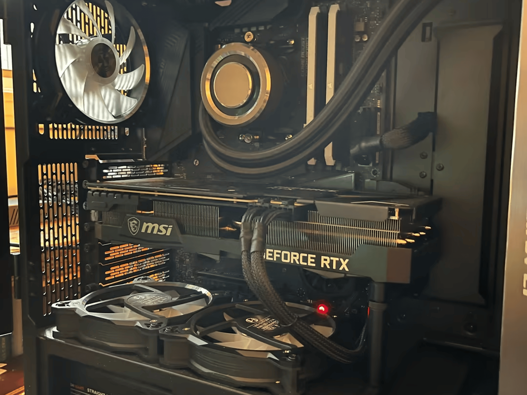 R9 5900x; MSI RTX 3070Ti; 32G 3600Mhz RAM; AIO cooled; MSI Unify x570; 850W Platinum PSU