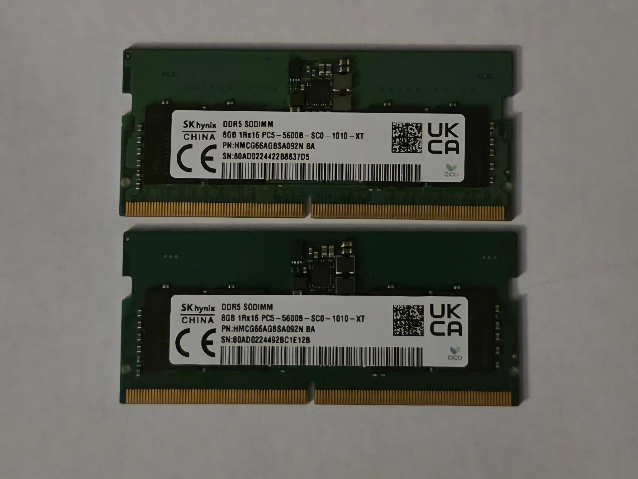 SKHynix 16GB (2 x 8GB) DDR5 5600MHz SODIMM