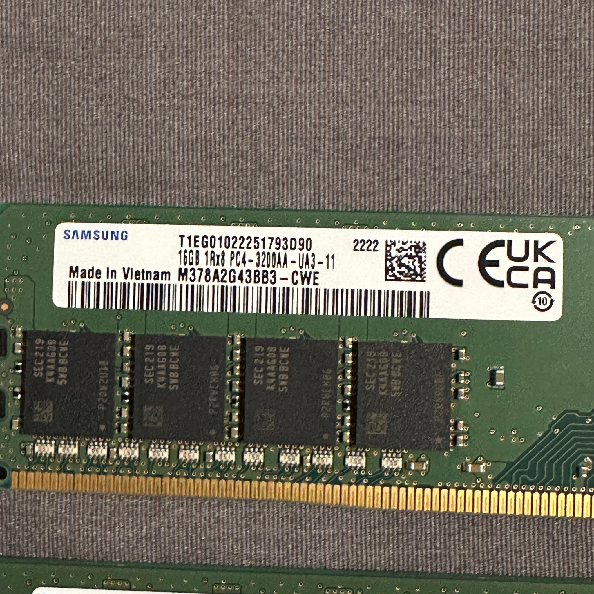 Samsung DDR4 3200mhz 4x16gb sticks