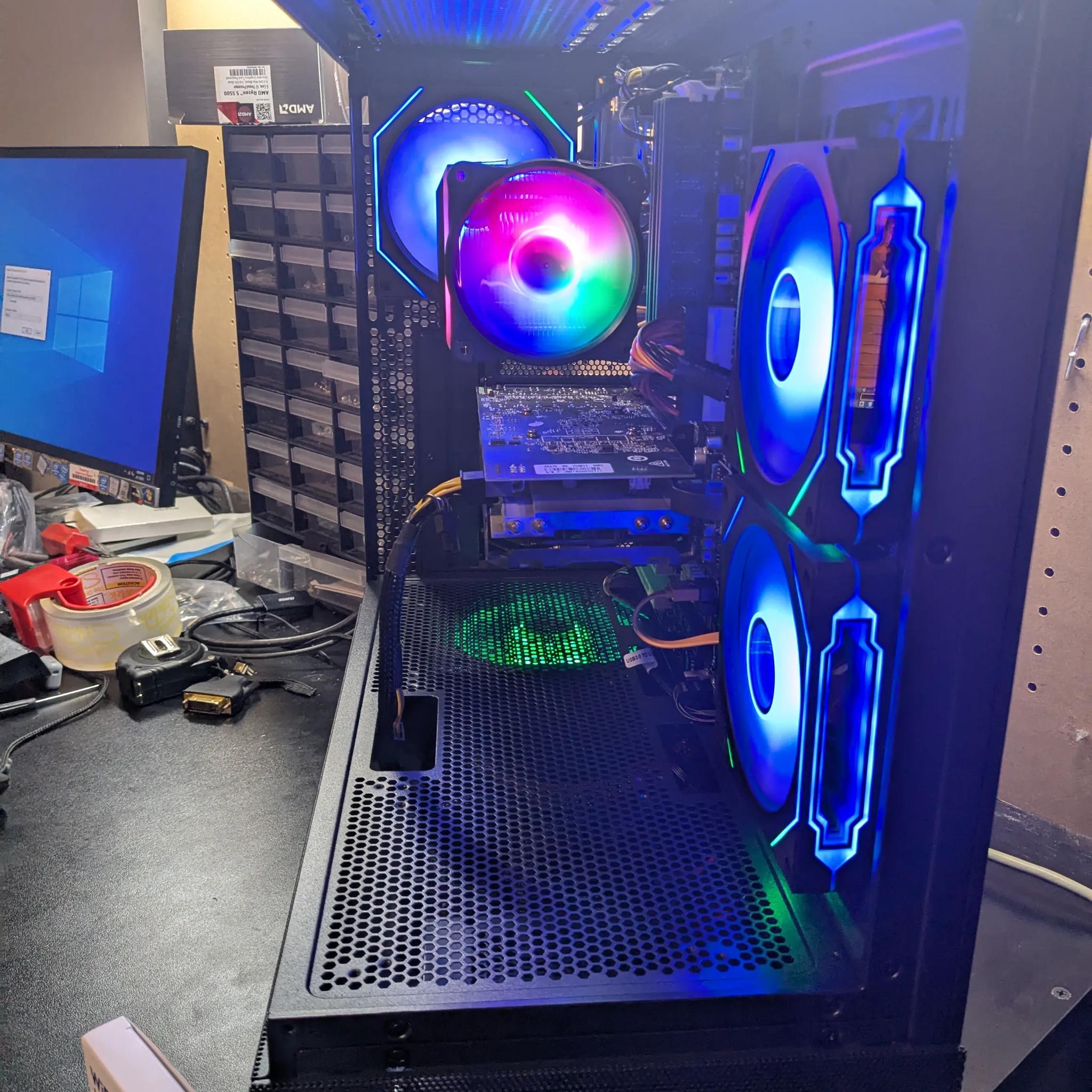 100 FPS Fortnite | 180 Day Warranty | i5-4570S , 16GB RAM, 480GB SSD, RX 470 8GB, RGB, Wifi, Win10
