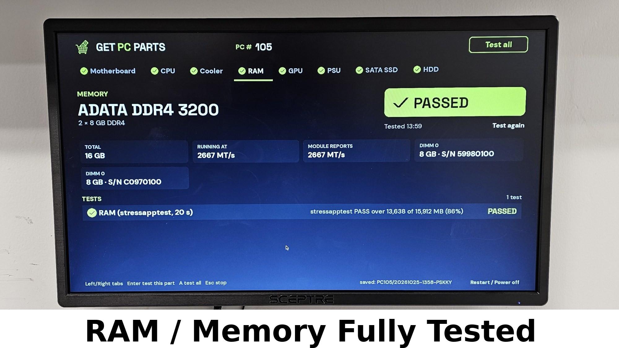 16GB DDR4 (2x8GB) CL16 3200MT/s ADATA XPG