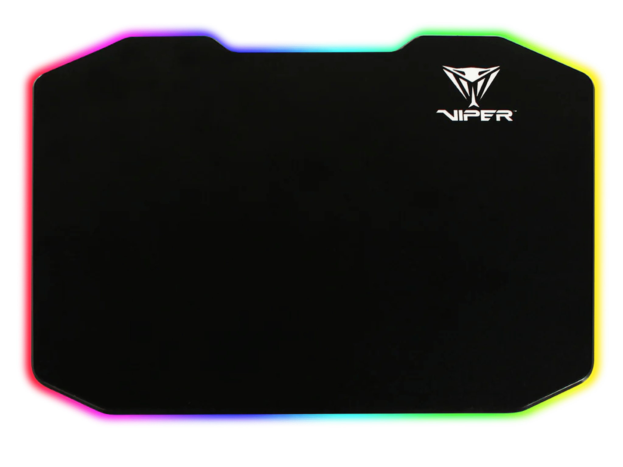 Patriot Viper LED Mouse Pad - Smooth ABS Surface - High Grip Rubber Backing - Braided Cable