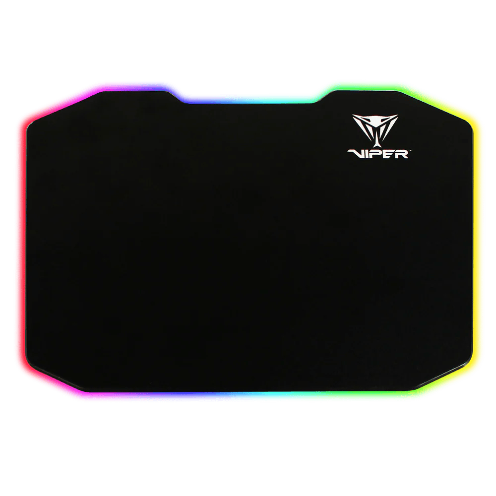 Patriot Viper LED Mouse Pad - Smooth ABS Surface - High Grip Rubber Backing - Braided Cable